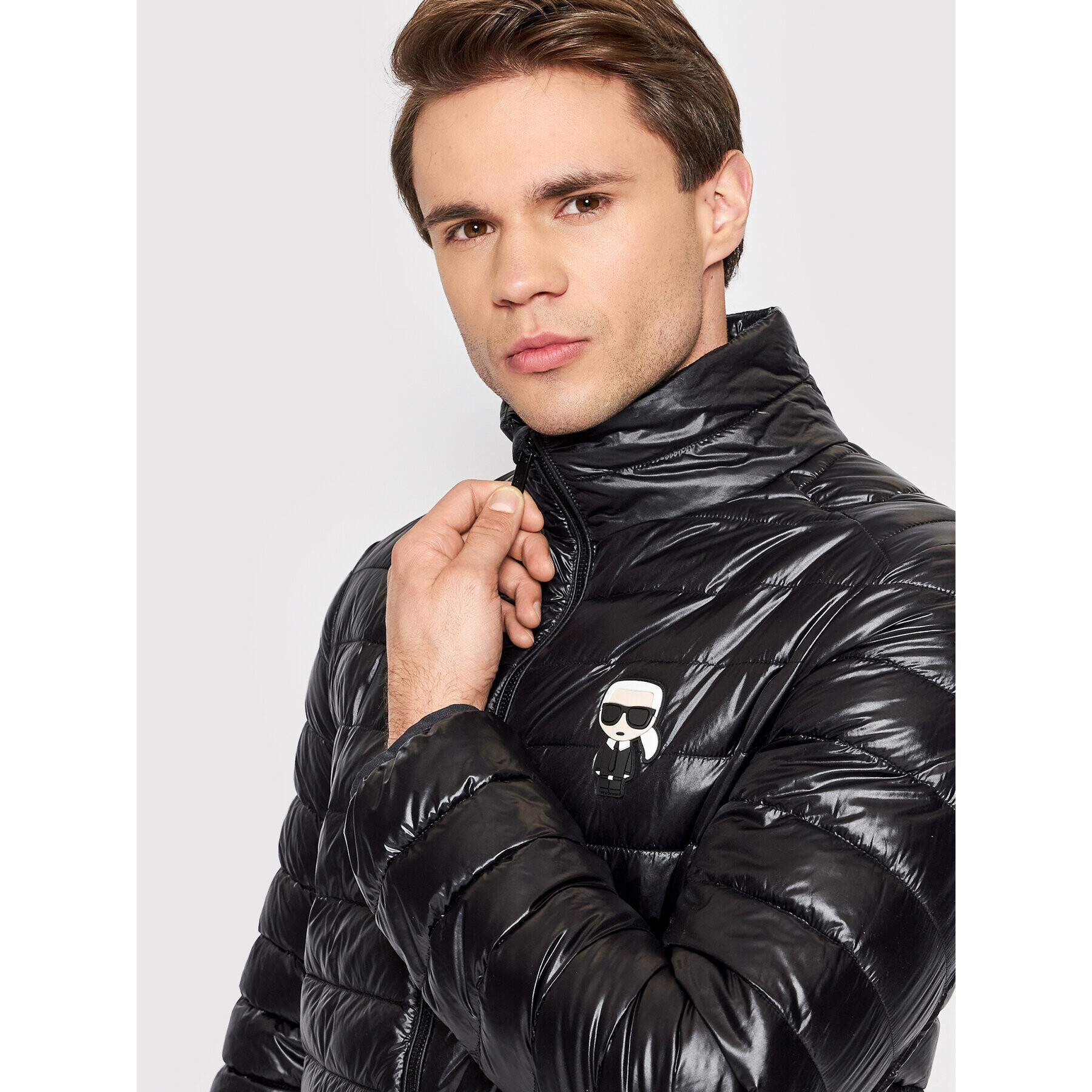 KARL LAGERFELD Vatovaná bunda Blouson 505022 521590 Černá Regular Fit - Pepit.cz