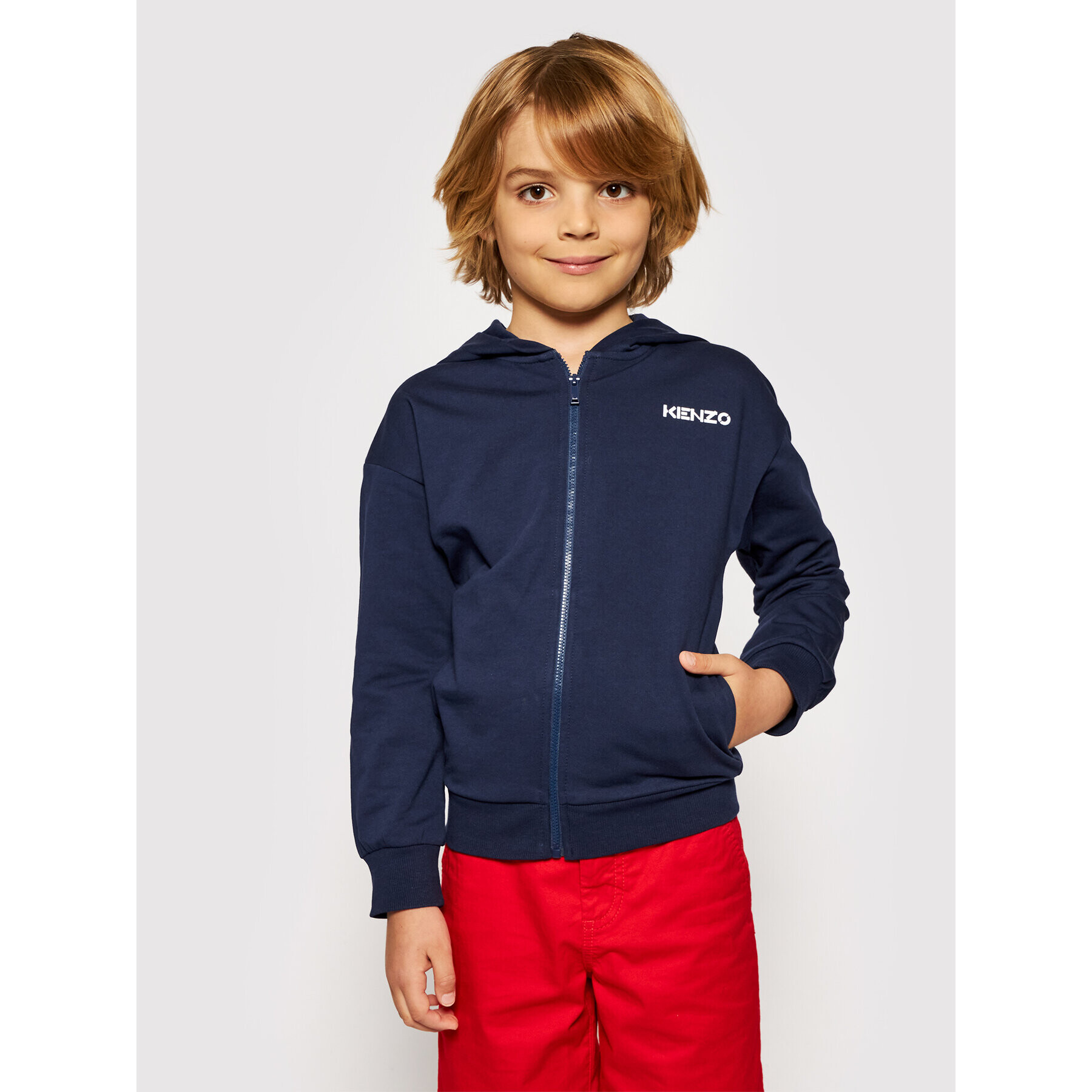 Kenzo Kids Mikina K15051 S Tmavomodrá Regular Fit - Pepit.cz