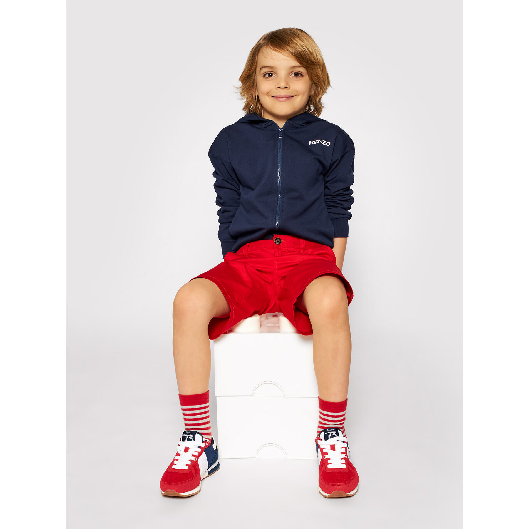 Kenzo Kids Mikina K15051 S Tmavomodrá Regular Fit - Pepit.cz