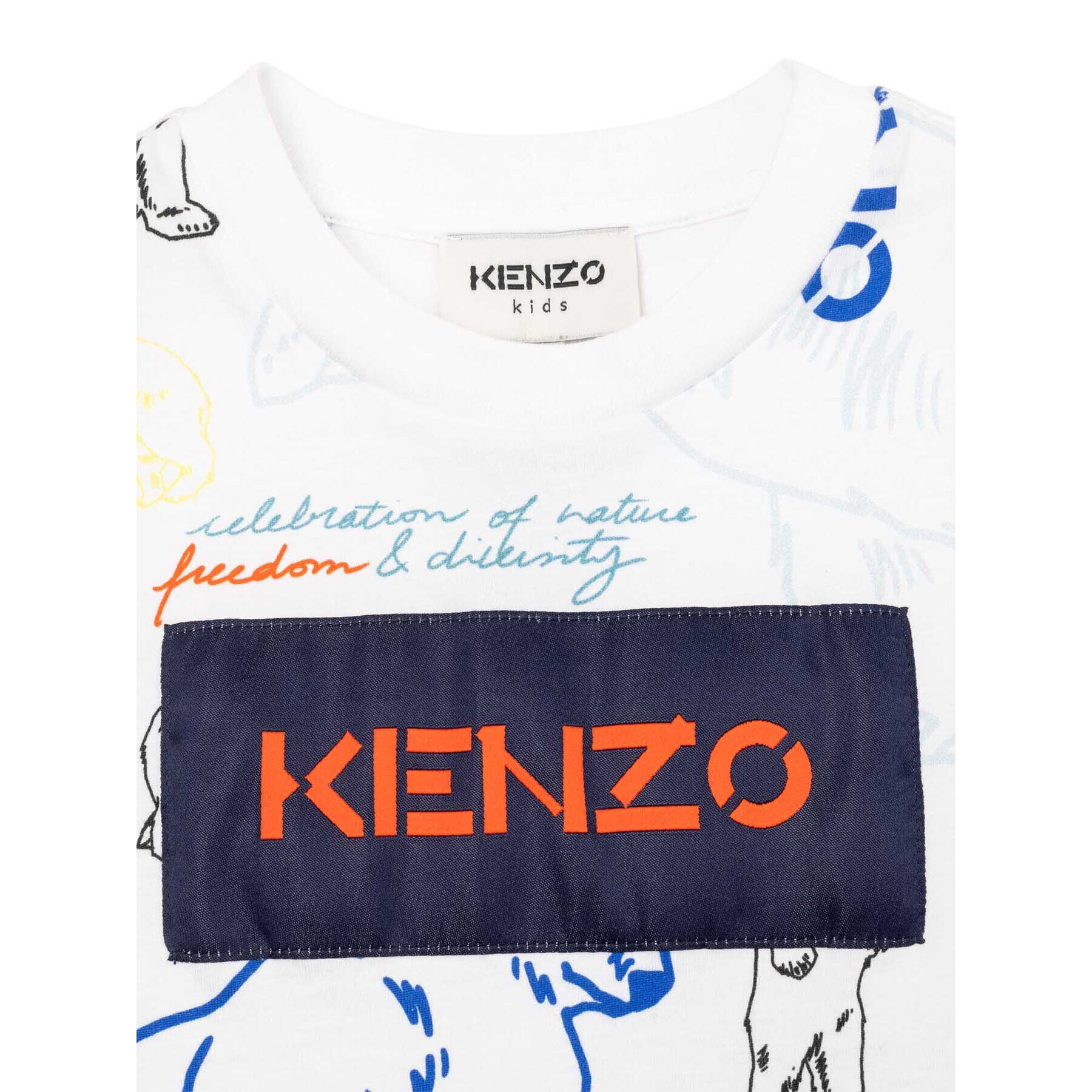 Kenzo Kids T-Shirt K25660 D Bílá Regular Fit - Pepit.cz