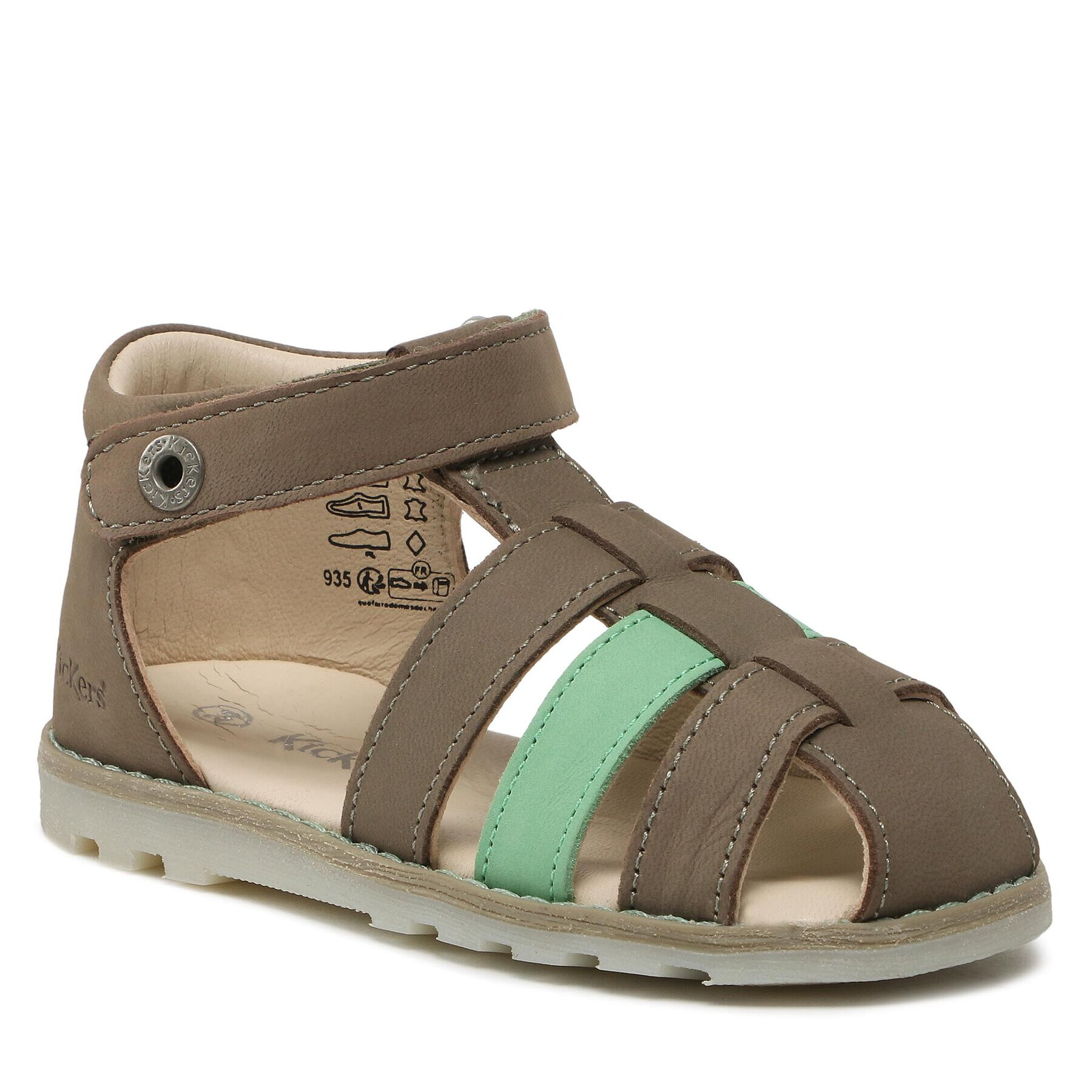 Kickers Sandály Nonopi 927620-10 S Khaki - Pepit.cz