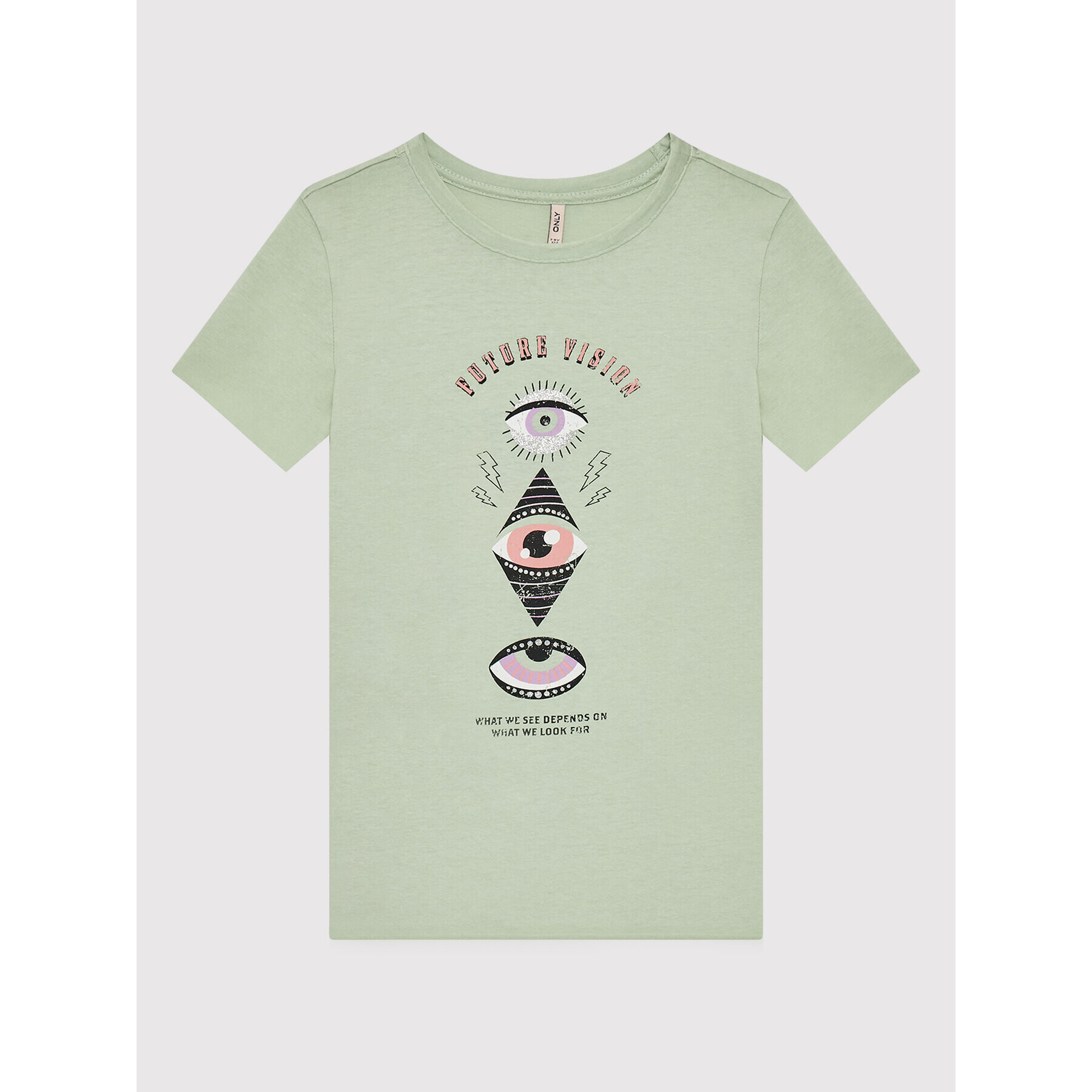 Kids ONLY T-Shirt Lucy 15266964 Zelená Regular Fit - Pepit.cz