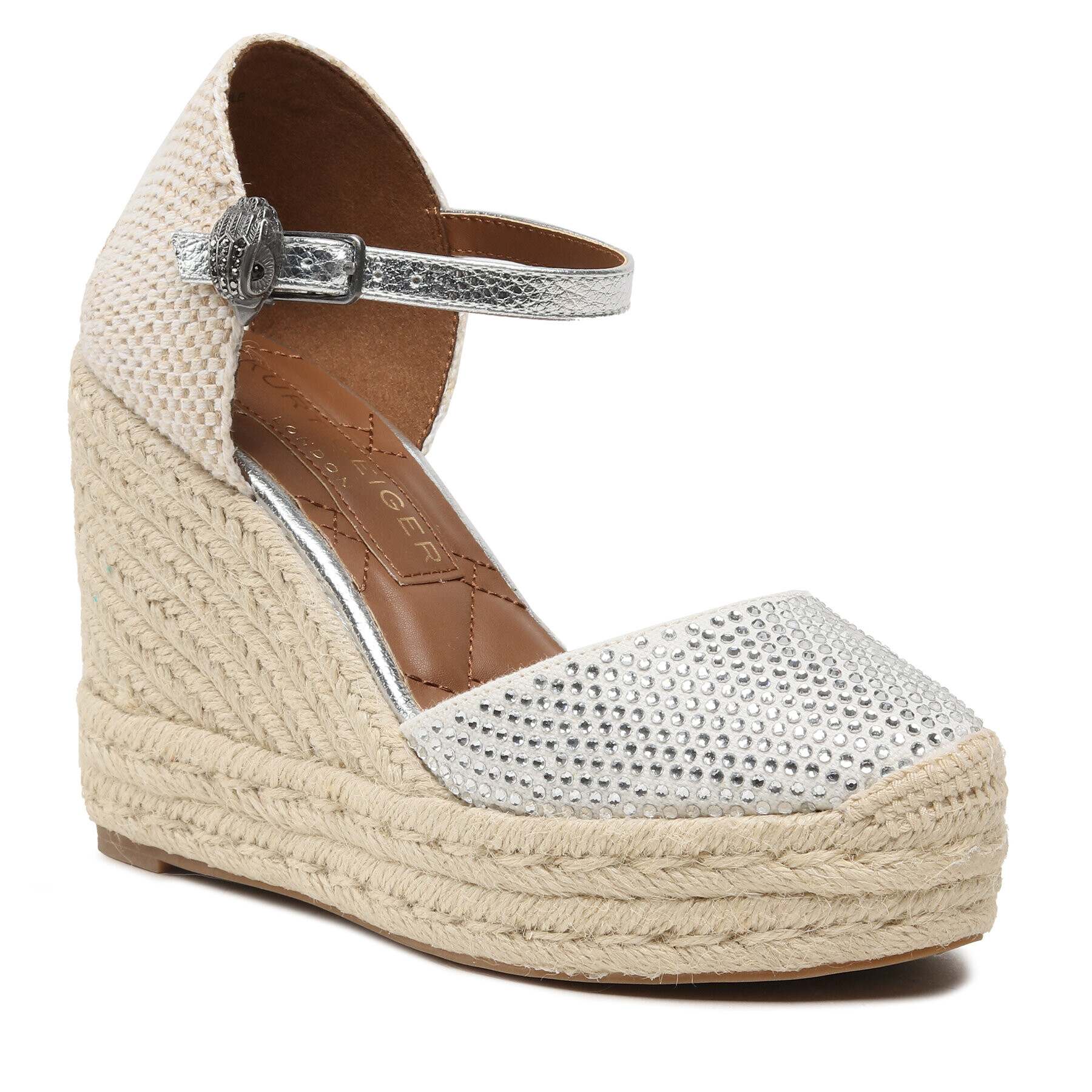 Kurt Geiger Espadrilky Mandy Espadrille Wedge 9798910609 Bílá - Pepit.cz