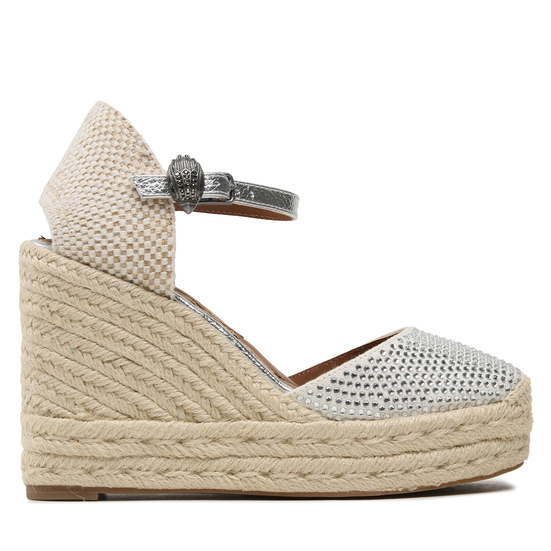 Kurt Geiger Espadrilky Mandy Espadrille Wedge 9798910609 Bílá - Pepit.cz