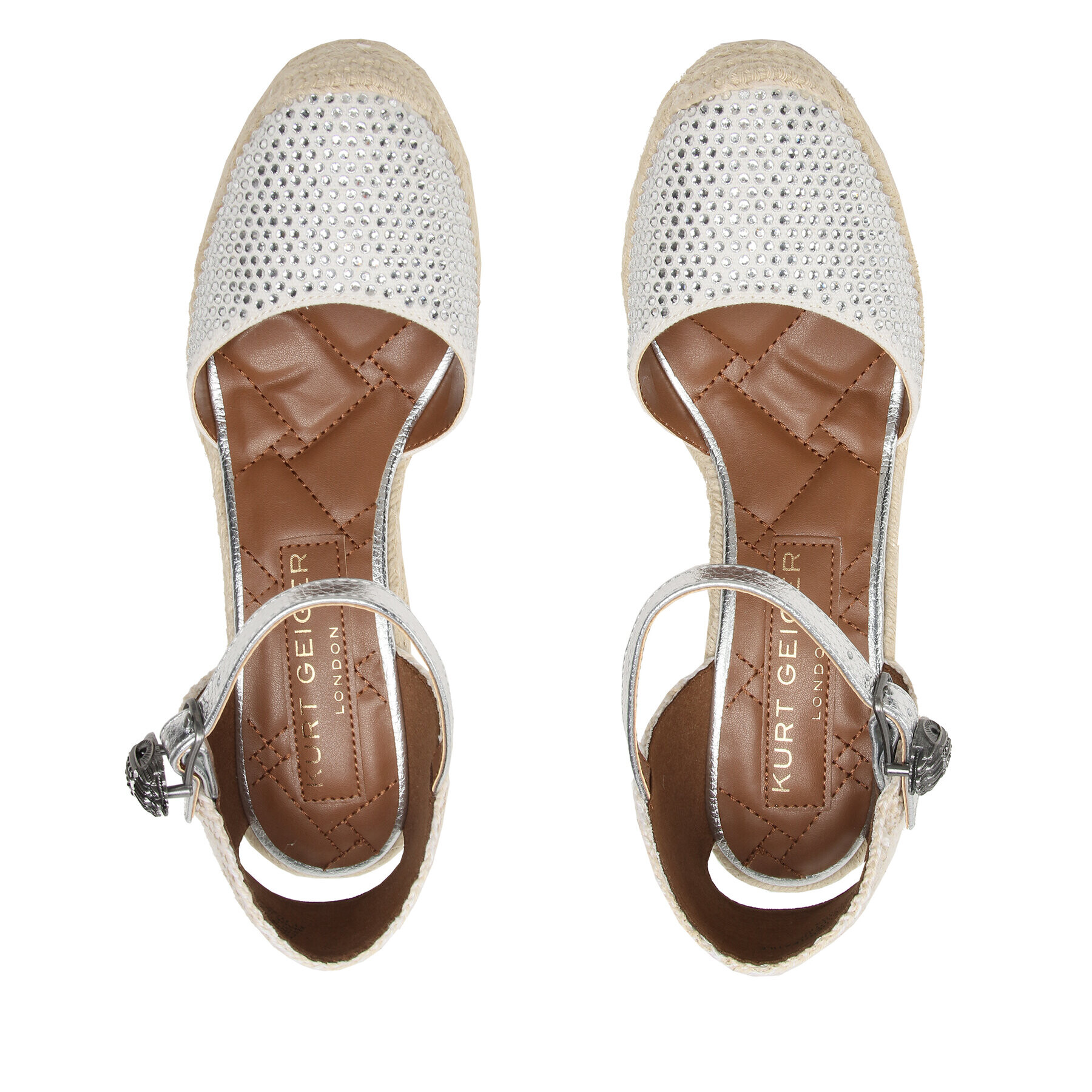 Kurt Geiger Espadrilky Mandy Espadrille Wedge 9798910609 Bílá - Pepit.cz