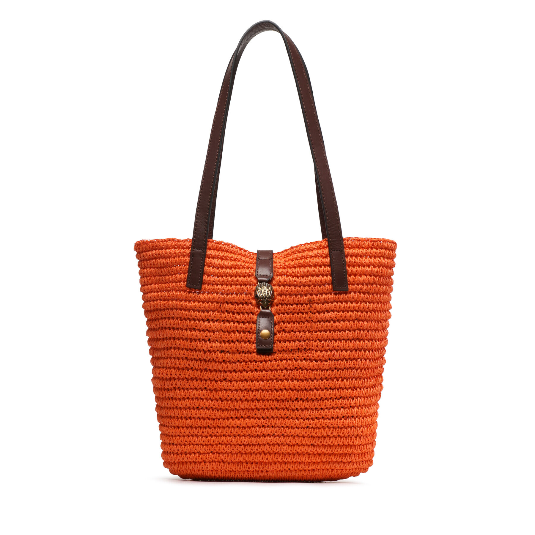 Kurt Geiger Kabelka Hampton Raffia Tote 9795591449 Oranžová - Pepit.cz