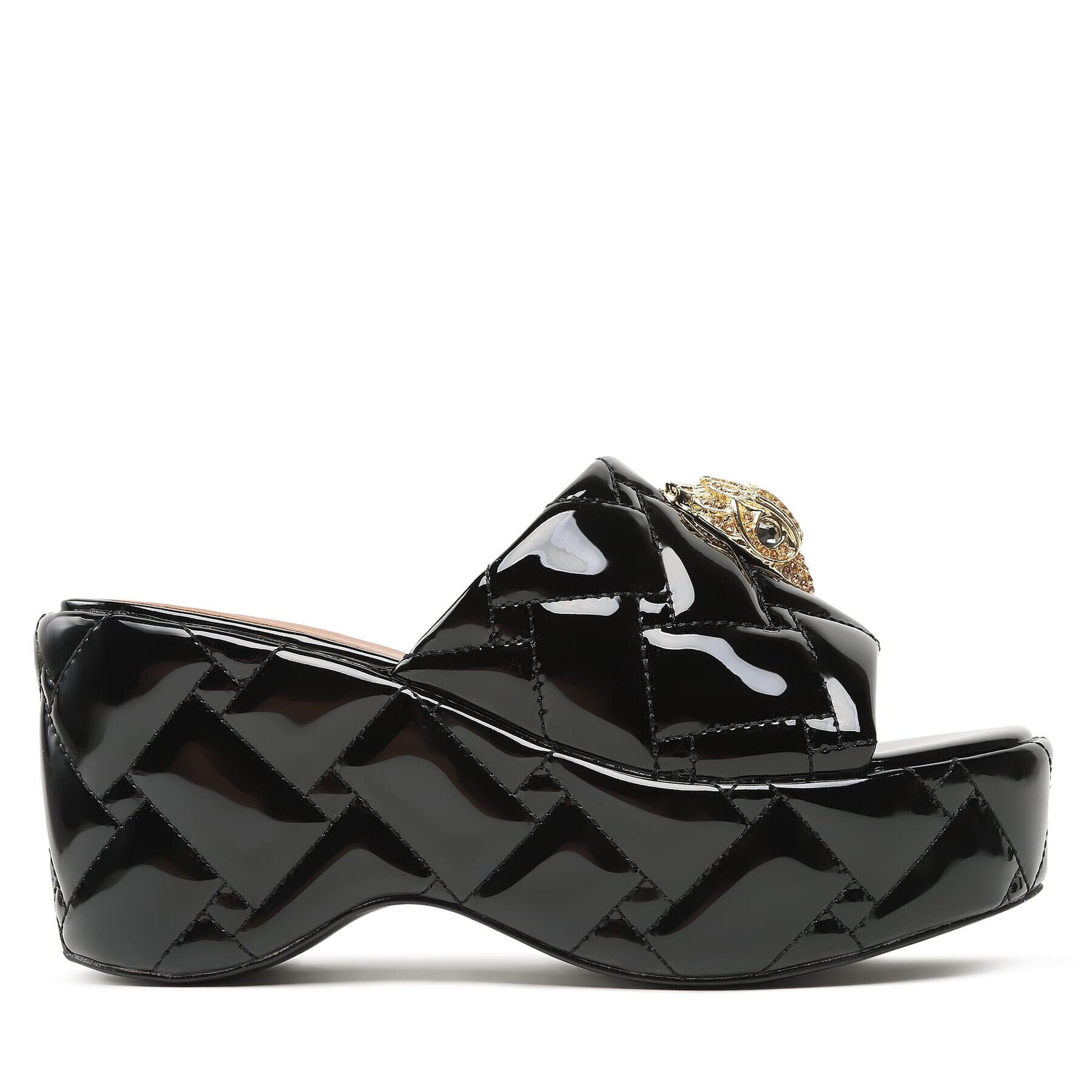 Kurt Geiger Nazouváky Kensington Wedge Mulle 8650900309 Černá - Pepit.cz