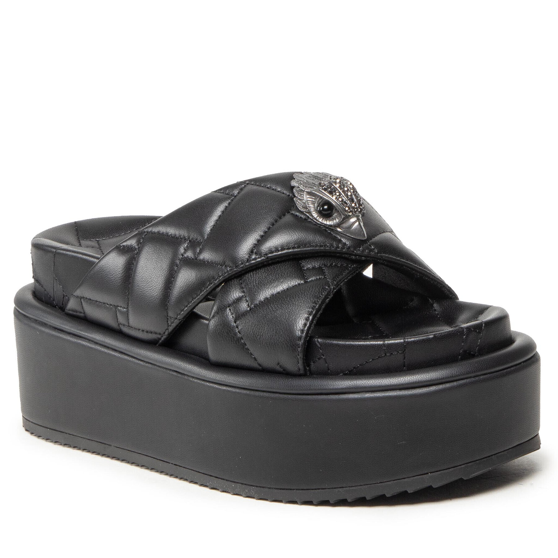 Kurt Geiger Nazouváky Titan Crossed Sandal 9107400109 Černá - Pepit.cz