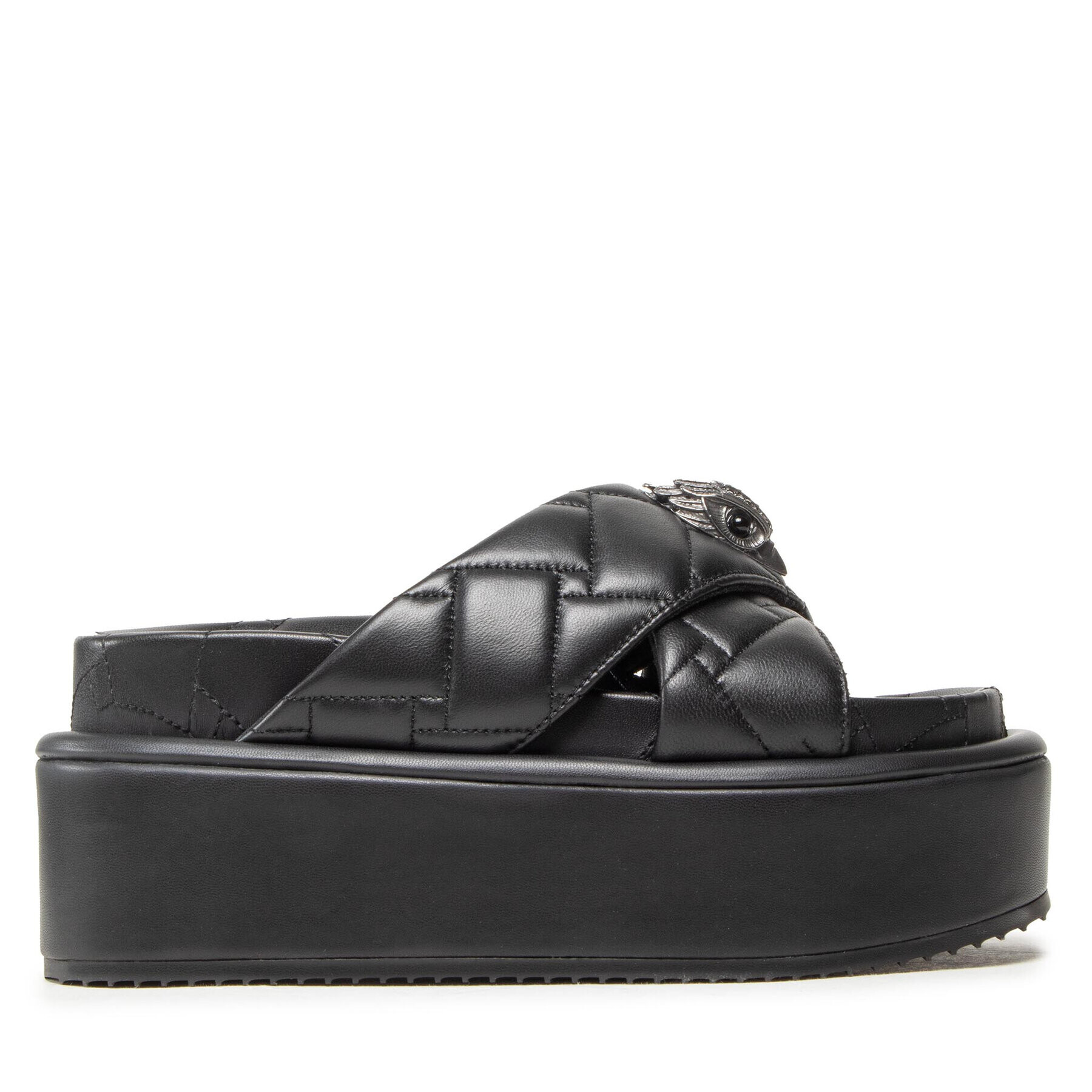 Kurt Geiger Nazouváky Titan Crossed Sandal 9107400109 Černá - Pepit.cz