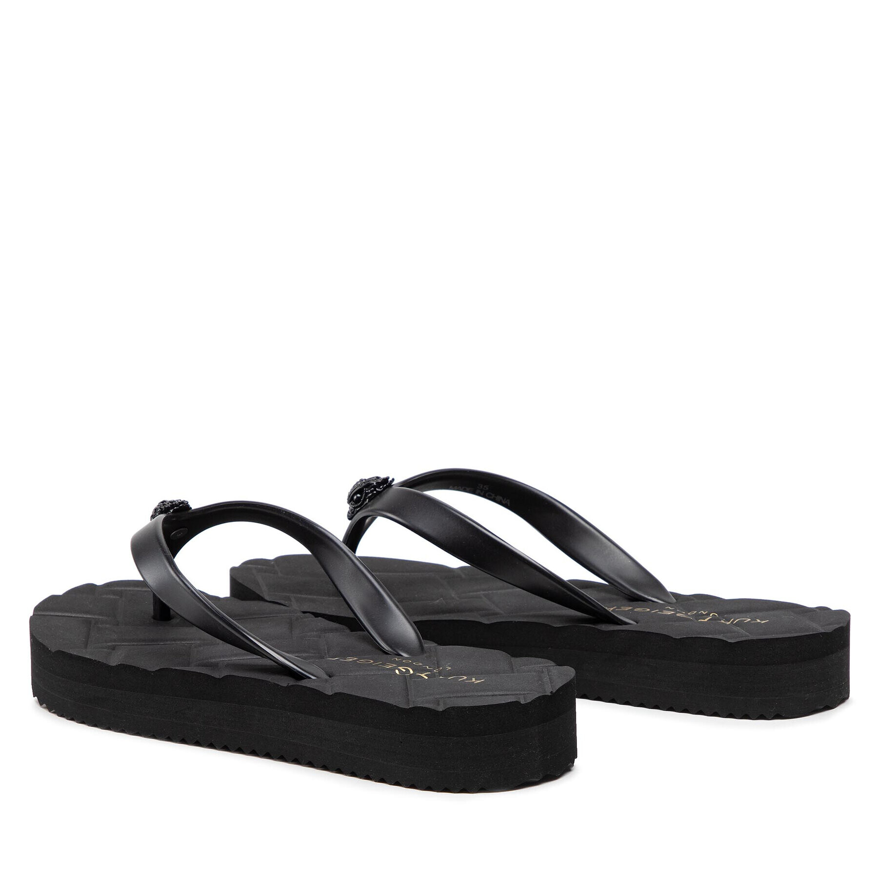 Kurt Geiger Žabky Kensington Q Flip Flop 8915300979 Černá - Pepit.cz