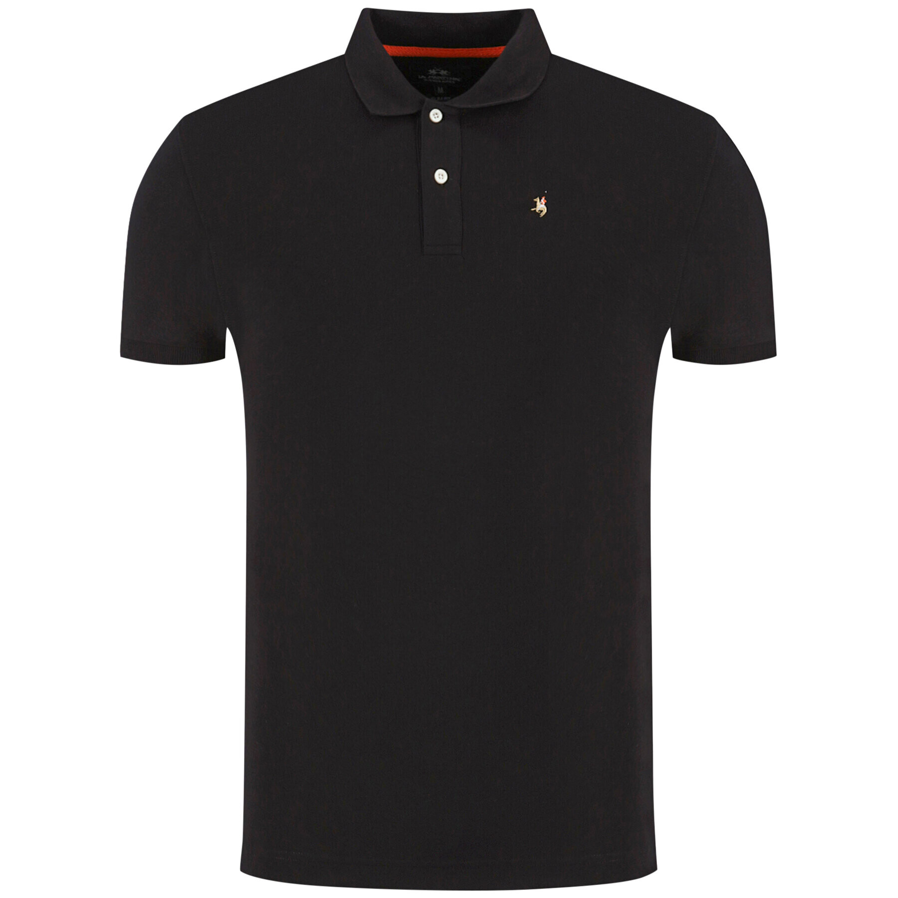 La Martina Polokošile Piquet CCMP02 PK001 Černá Slim Fit - Pepit.cz