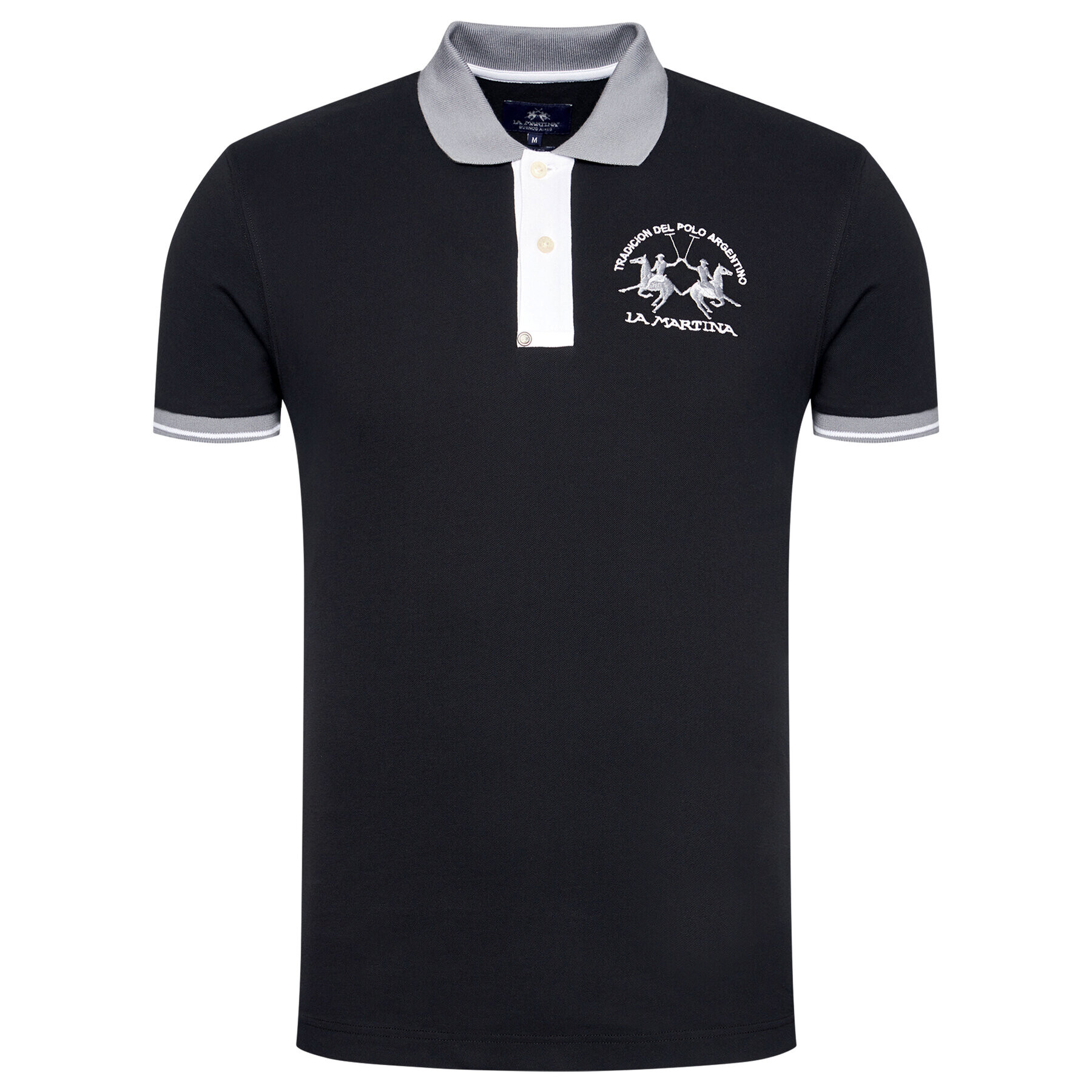 La Martina Polokošile RMP005 PK001 Černá Slim Fit - Pepit.cz