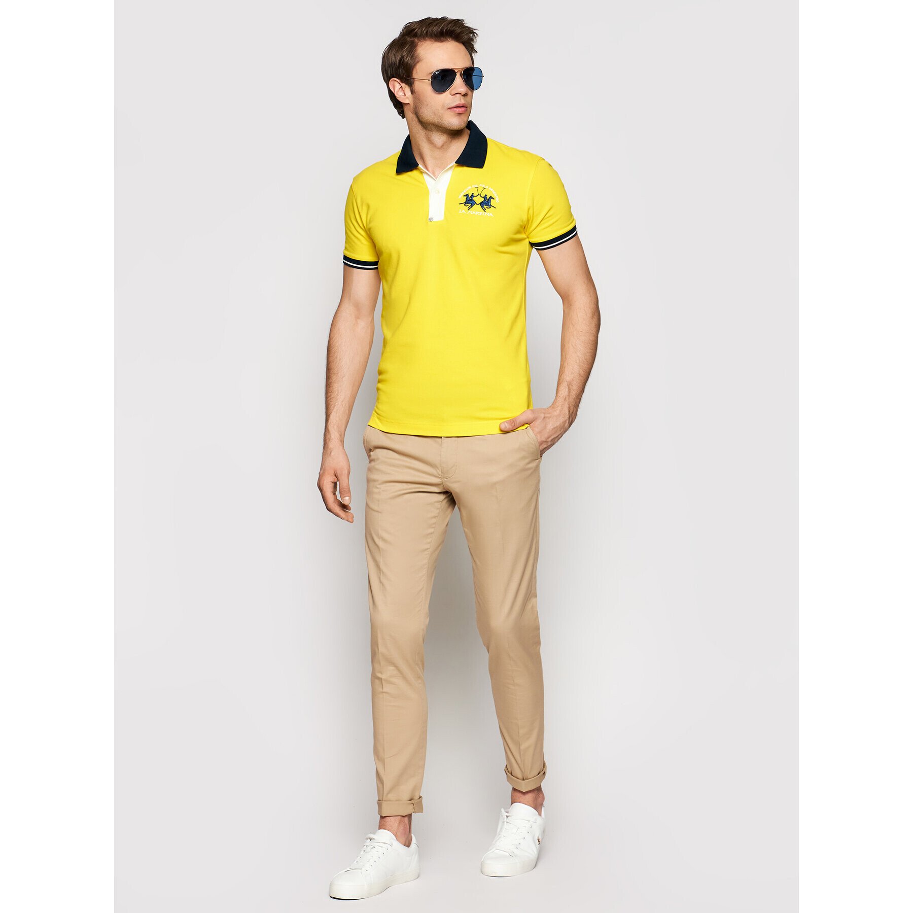 La Martina Polokošile RMP005 PK001 Žlutá Slim Fit - Pepit.cz