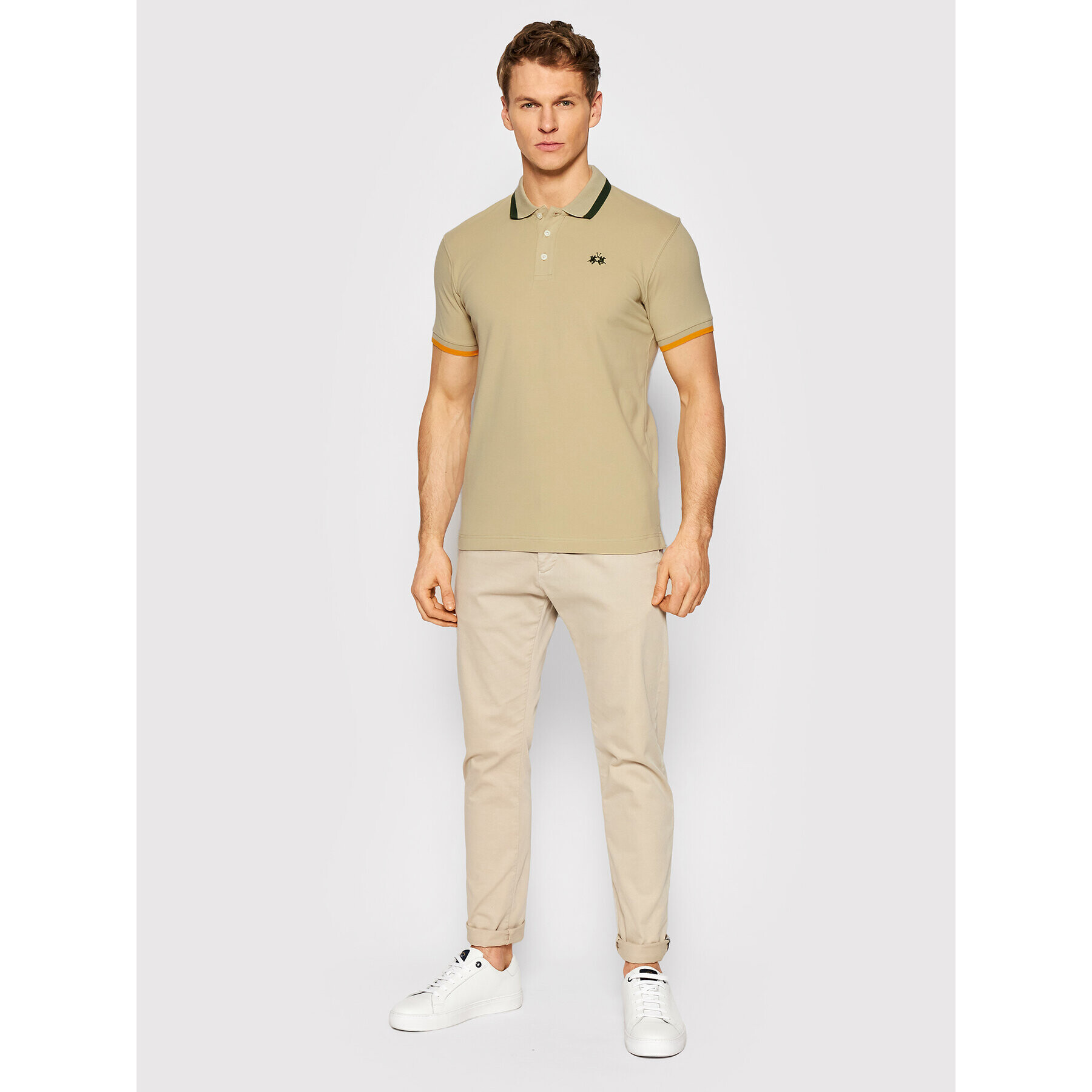 La Martina Polokošile TMP006 PK001 Béžová Slim Fit - Pepit.cz