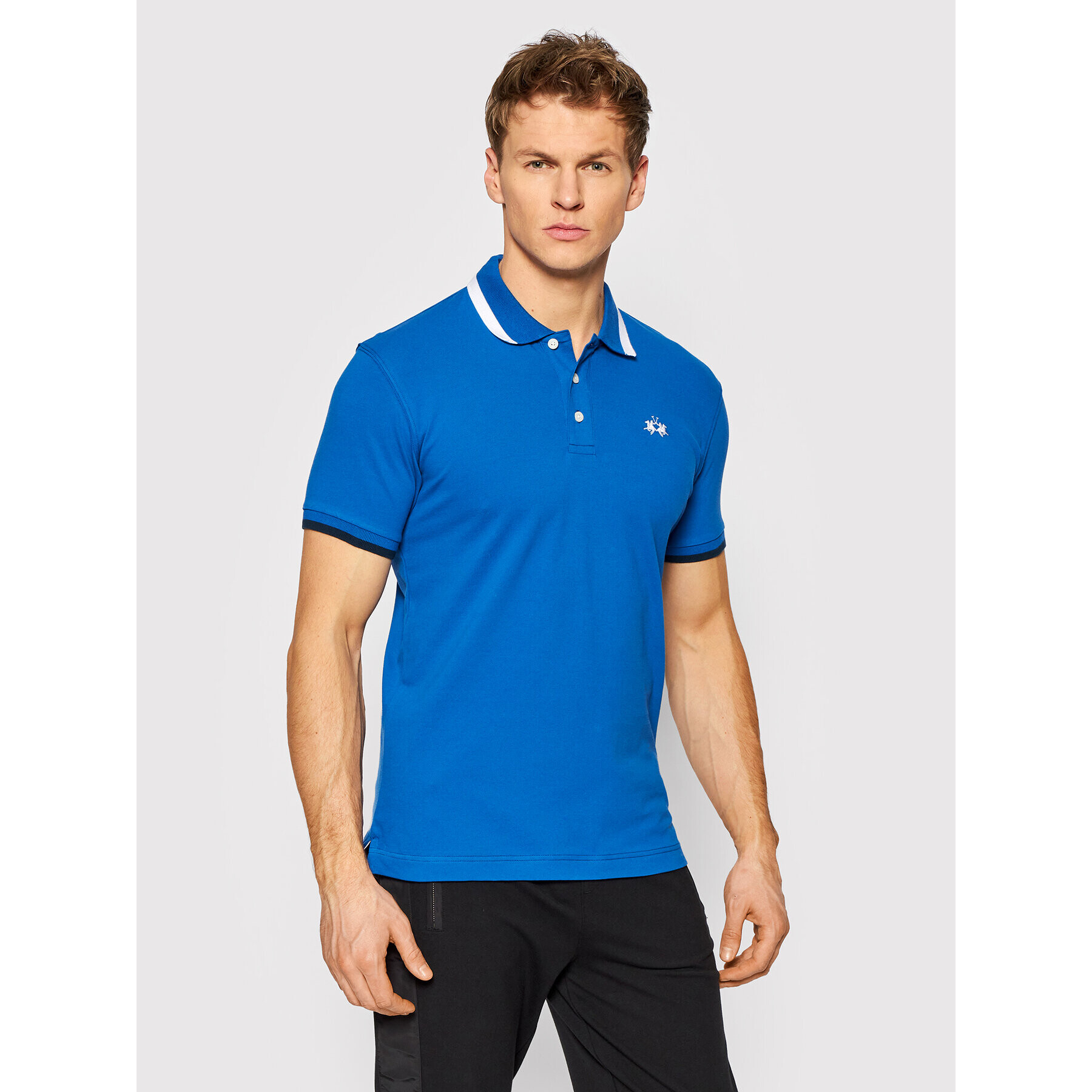 La Martina Polokošile TMP006 PK001 Modrá Slim Fit - Pepit.cz