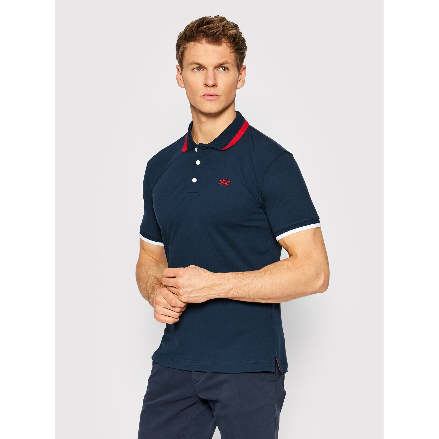 La Martina Polokošile TMP006 PK001 Tmavomodrá Slim Fit - Pepit.cz