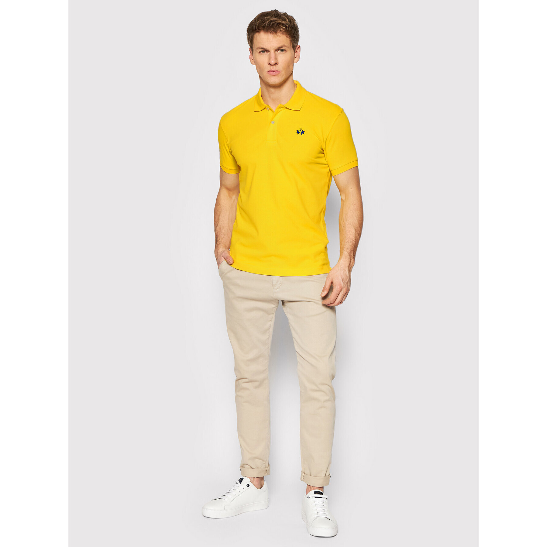 La Martina Polokošile TMP300 PK001 Žlutá Slim Fit - Pepit.cz