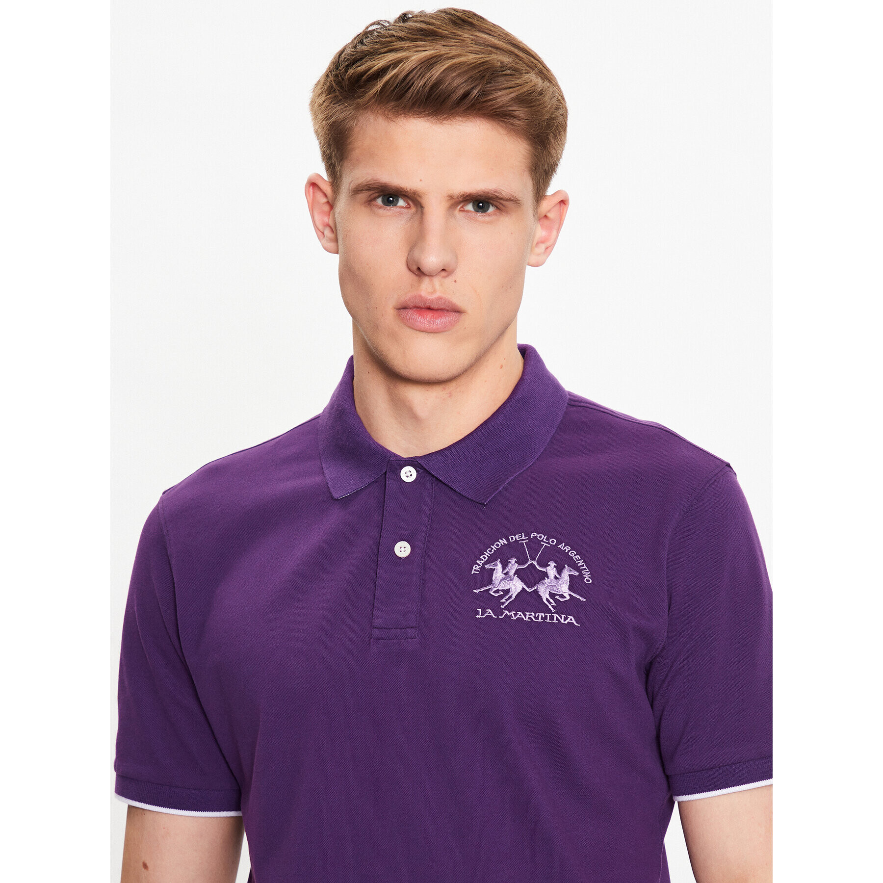 La Martina Polokošile VMP001 PK001 Fialová Regular Fit - Pepit.cz