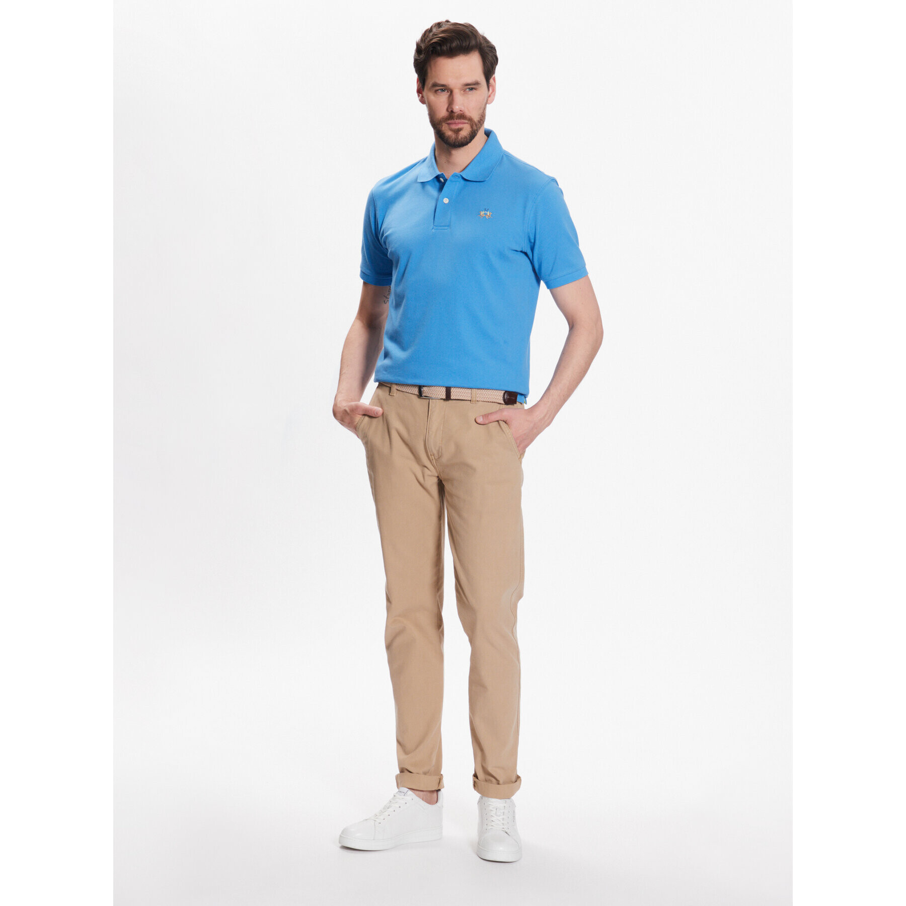 La Martina Polokošile VMP002 PK001 Modrá Slim Fit - Pepit.cz