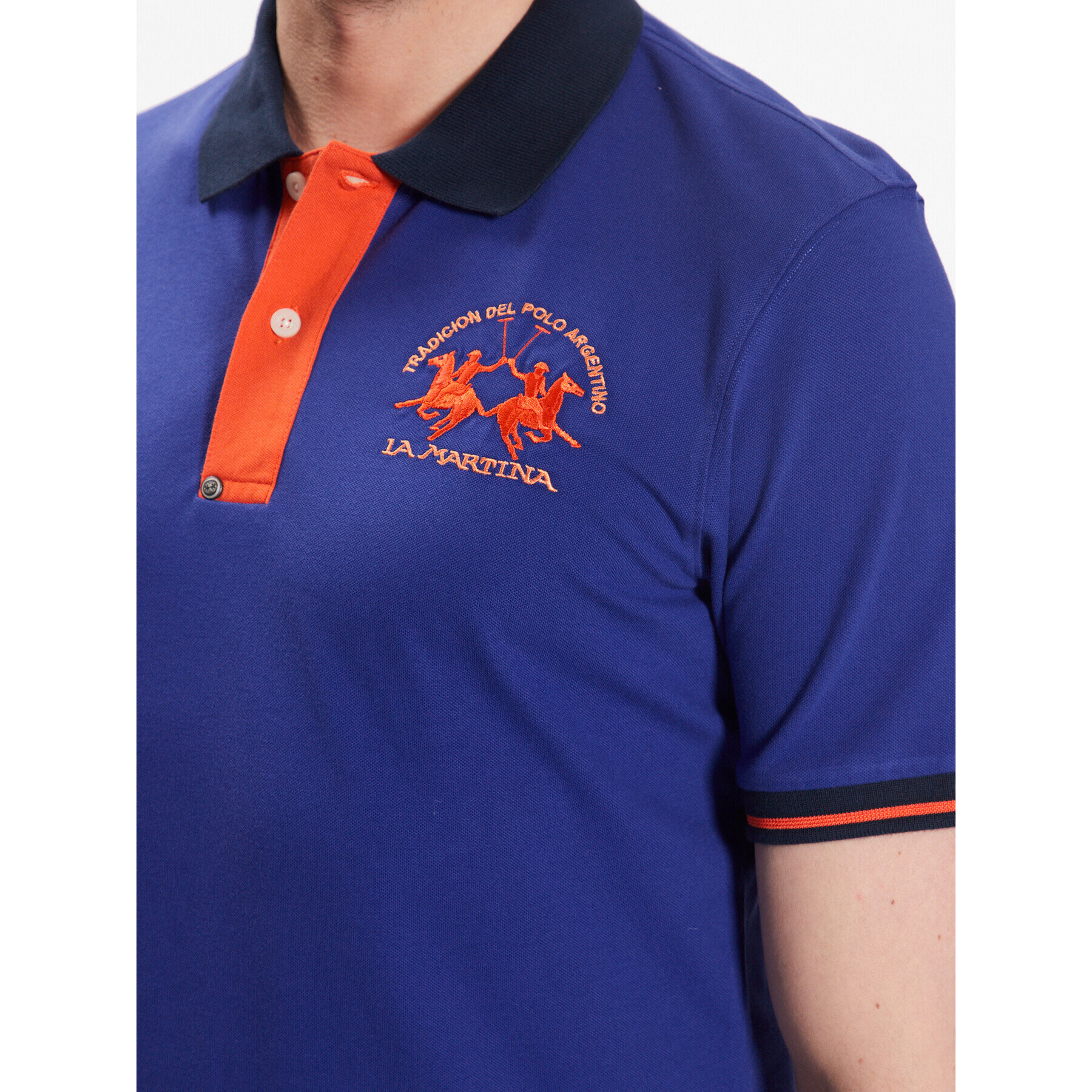 La Martina Polokošile VMP005 PK001 Modrá Slim Fit - Pepit.cz