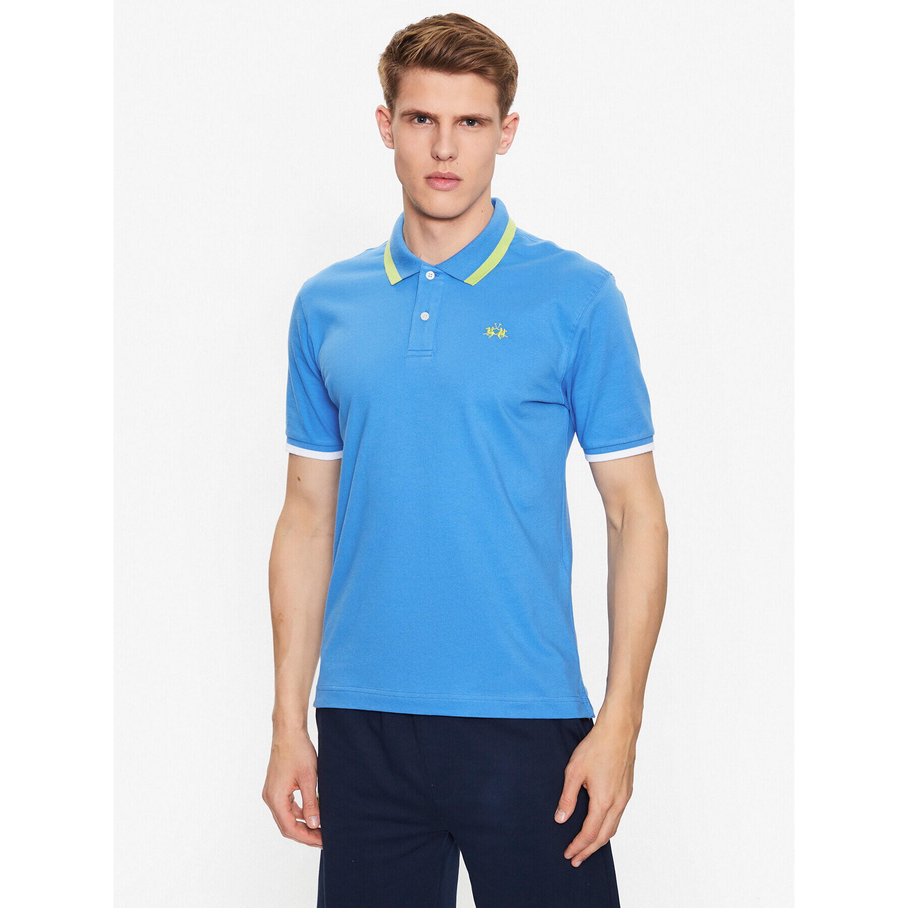 La Martina Polokošile VMP006 PK001 Modrá Slim Fit - Pepit.cz