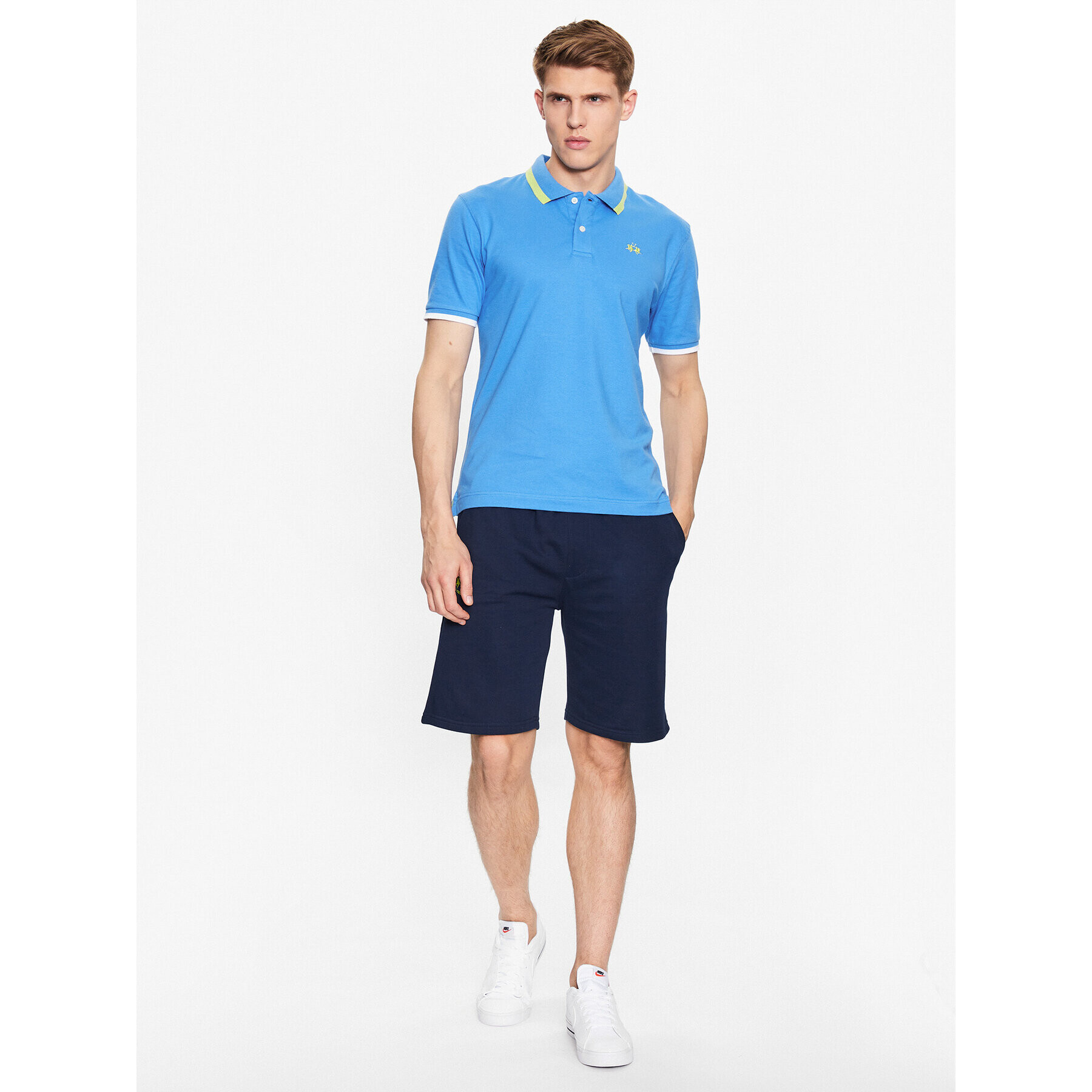 La Martina Polokošile VMP006 PK001 Modrá Slim Fit - Pepit.cz