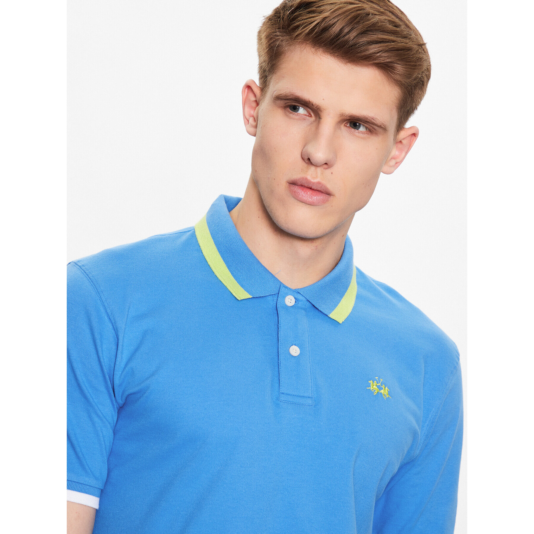 La Martina Polokošile VMP006 PK001 Modrá Slim Fit - Pepit.cz