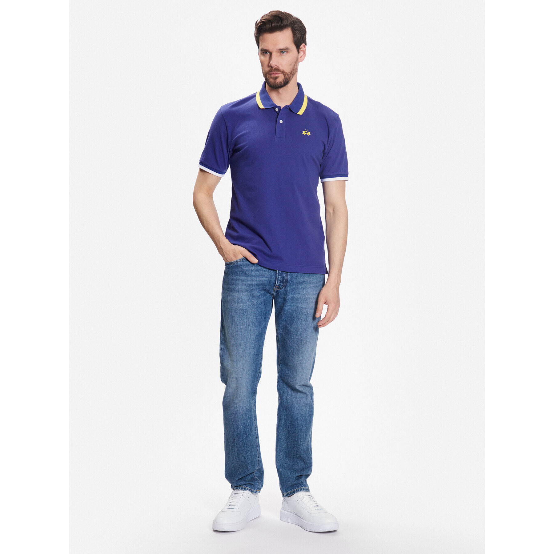 La Martina Polokošile VMP006 PK001 Modrá Slim Fit - Pepit.cz