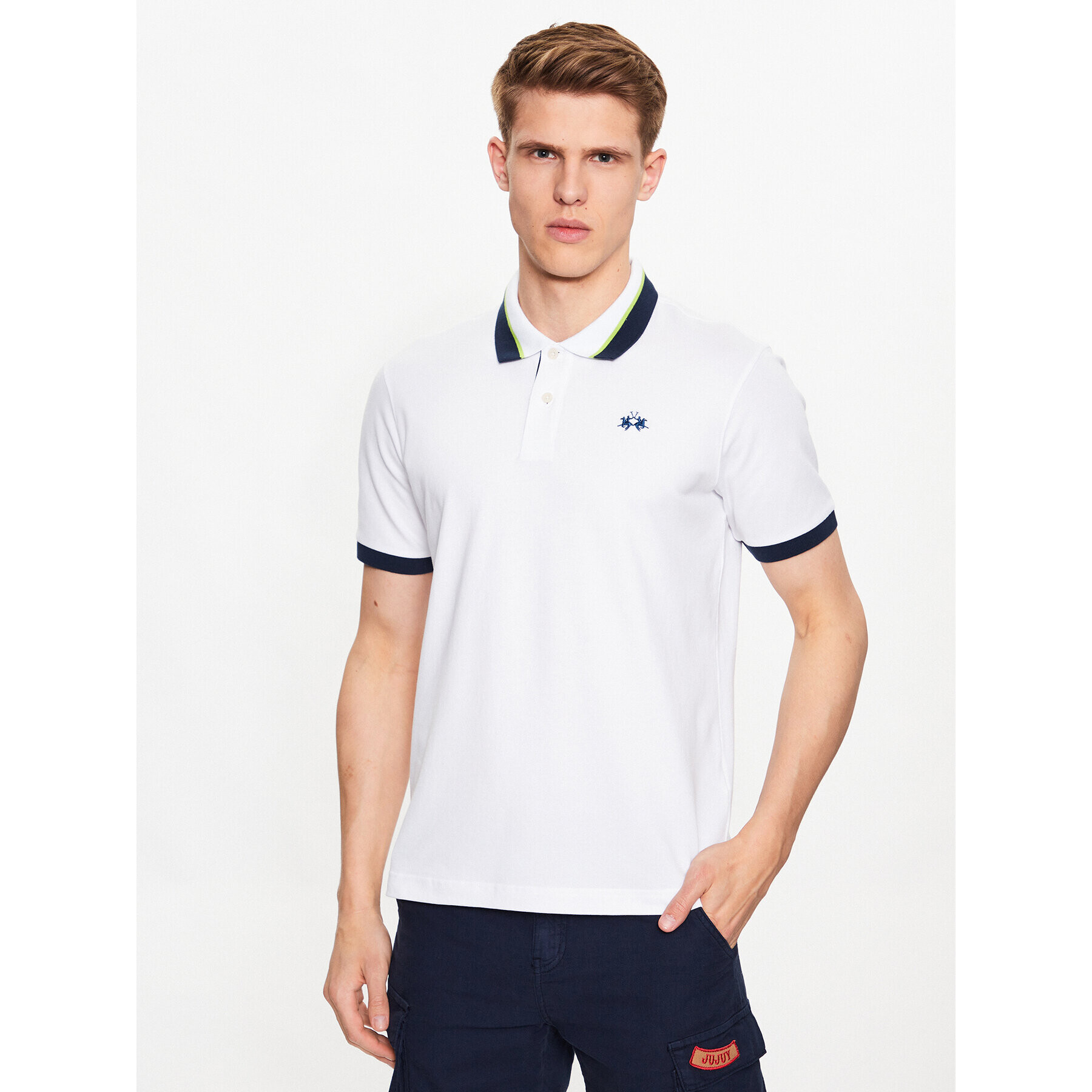 La Martina Polokošile VMP010 PK001 Bílá Regular Fit - Pepit.cz