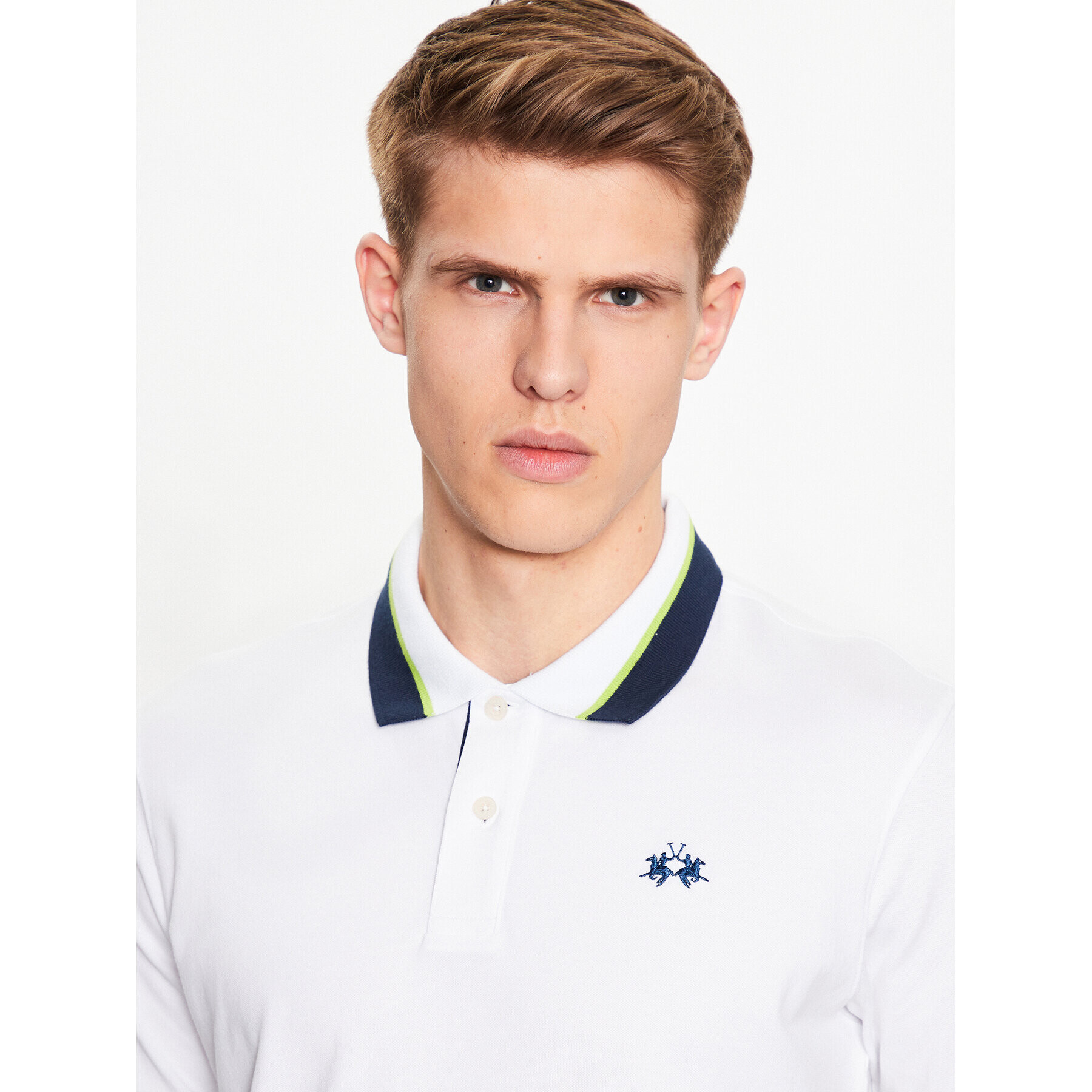 La Martina Polokošile VMP010 PK001 Bílá Regular Fit - Pepit.cz