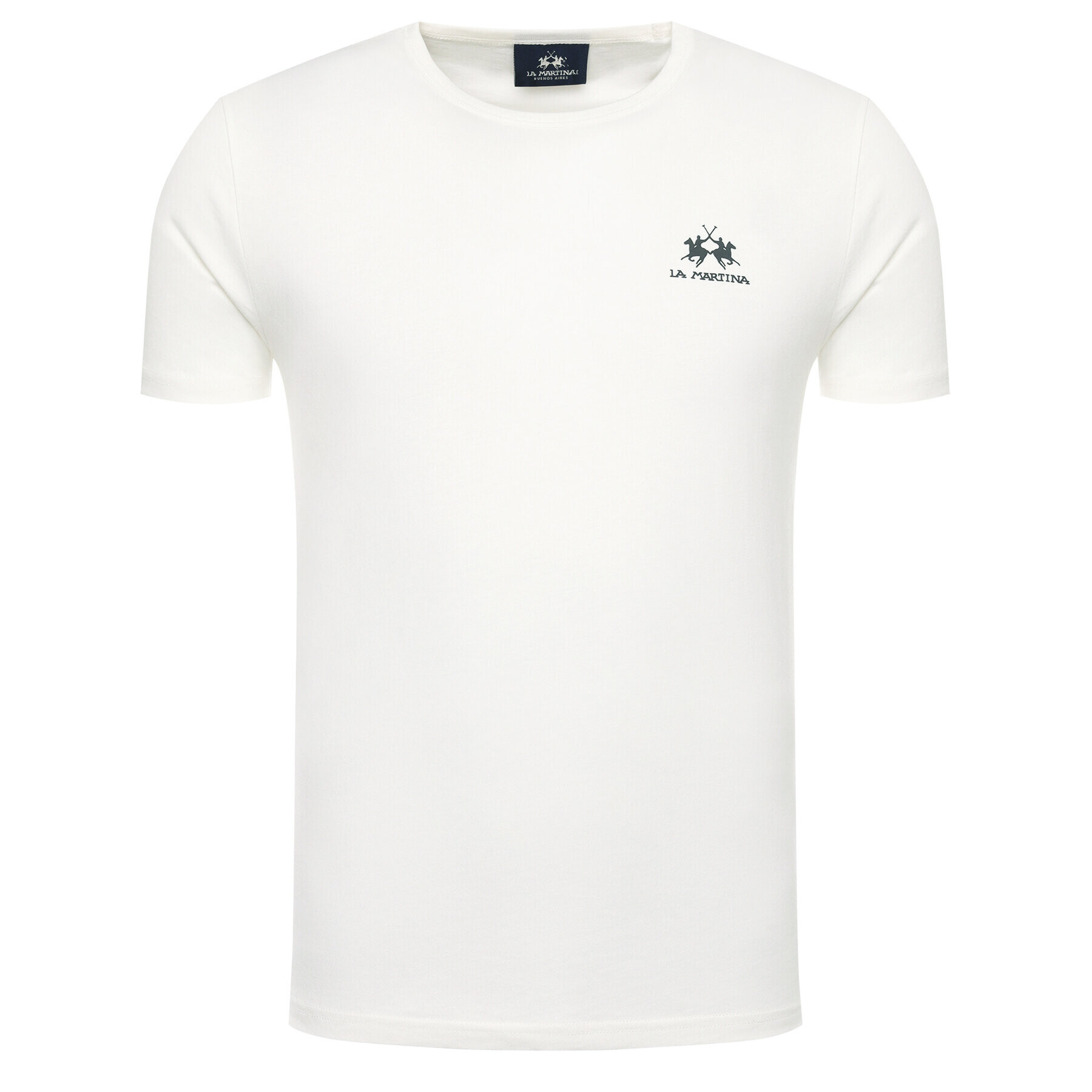 La Martina T-Shirt Jersey CCMR02 JS206 Bílá Regular Fit - Pepit.cz