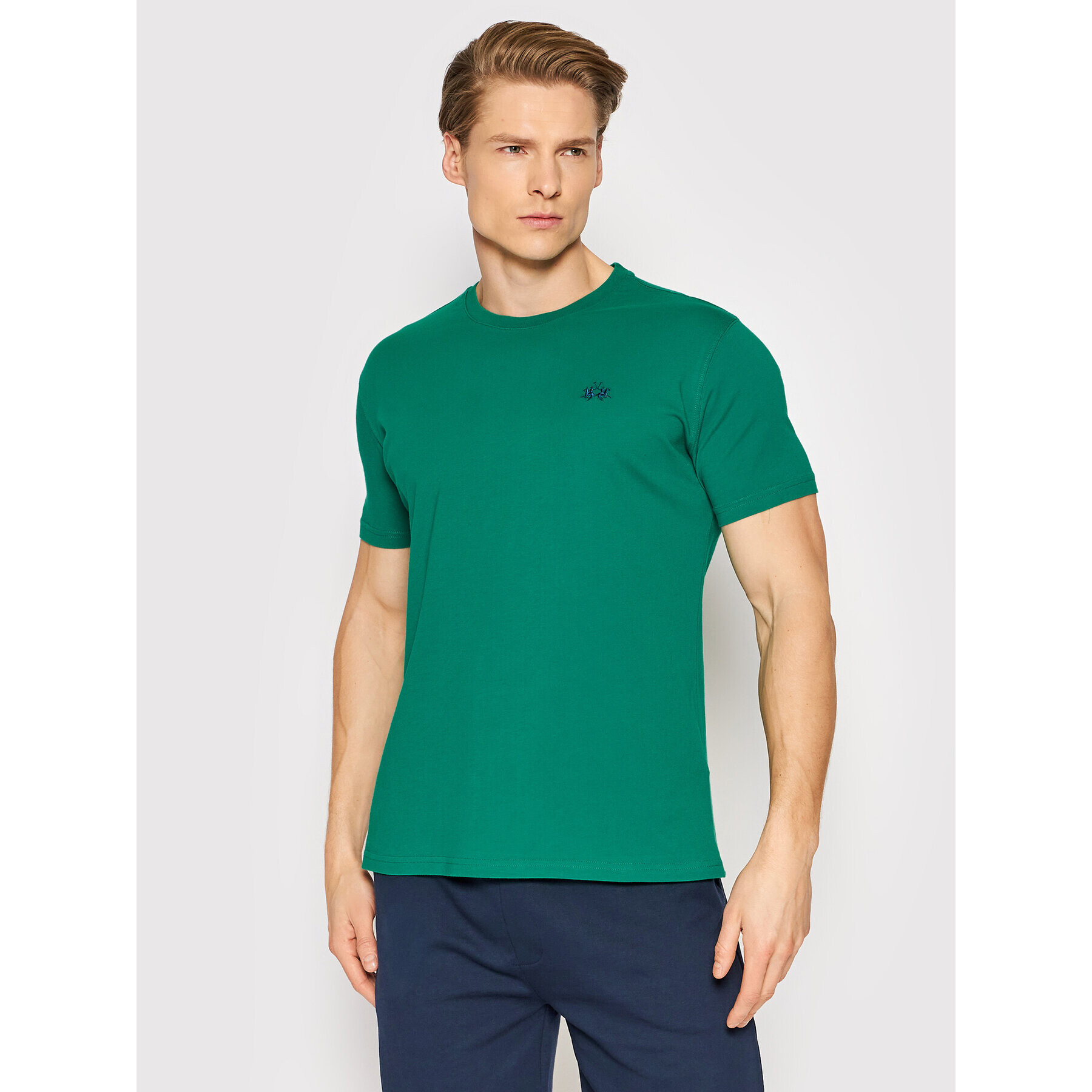 La Martina T-Shirt TMR004 JS206 Zelená Regular Fit - Pepit.cz