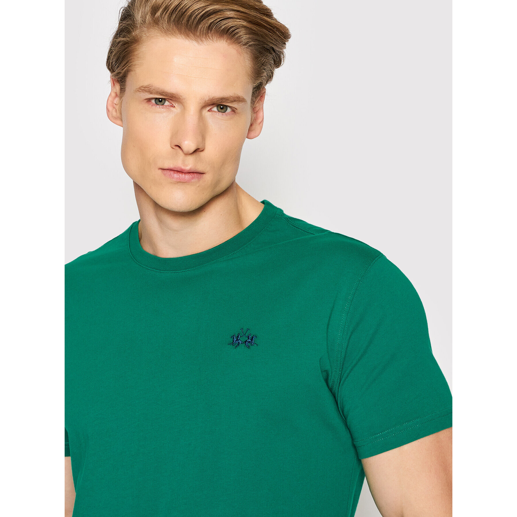 La Martina T-Shirt TMR004 JS206 Zelená Regular Fit - Pepit.cz