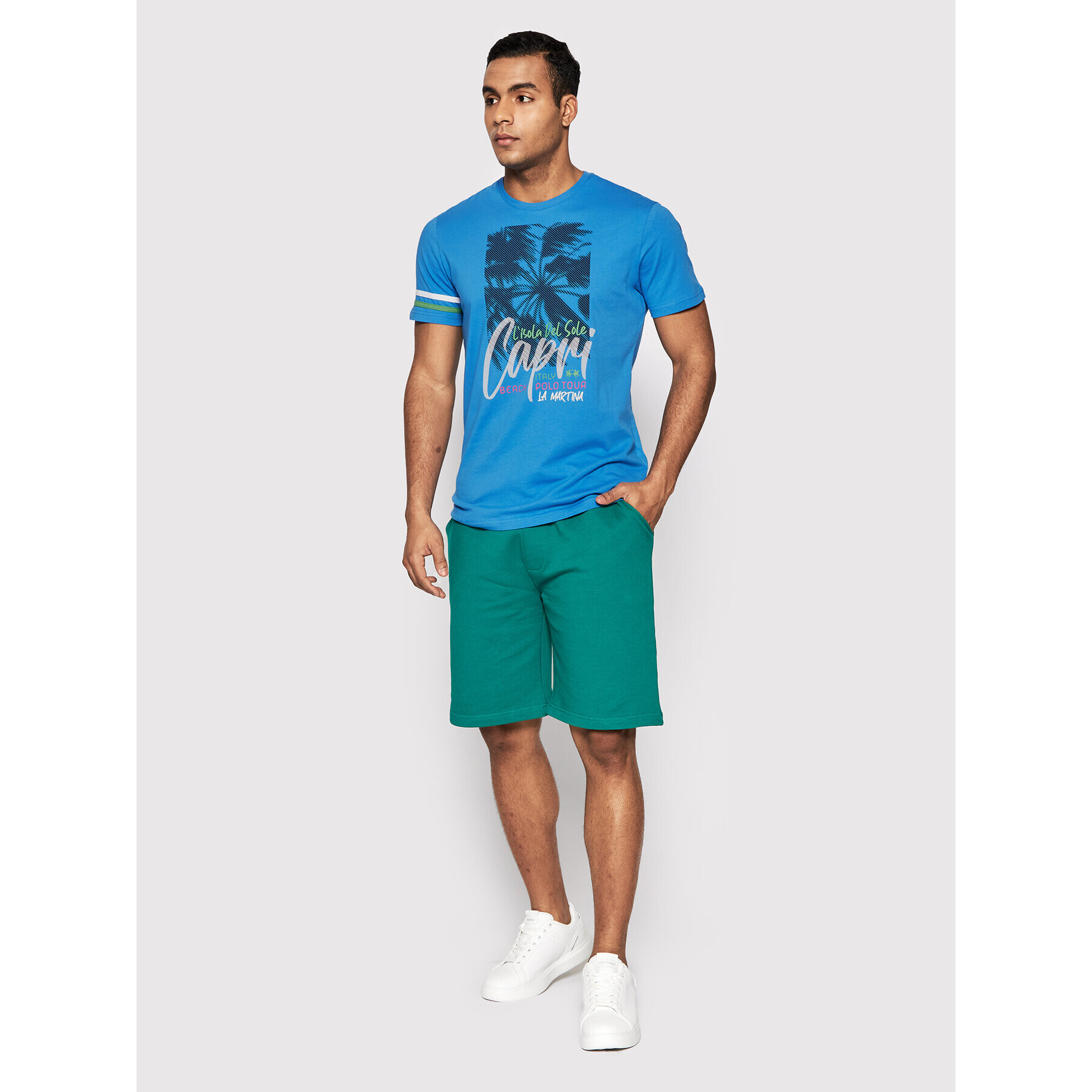 La Martina T-Shirt TMR307 JS206 Modrá Regular Fit - Pepit.cz