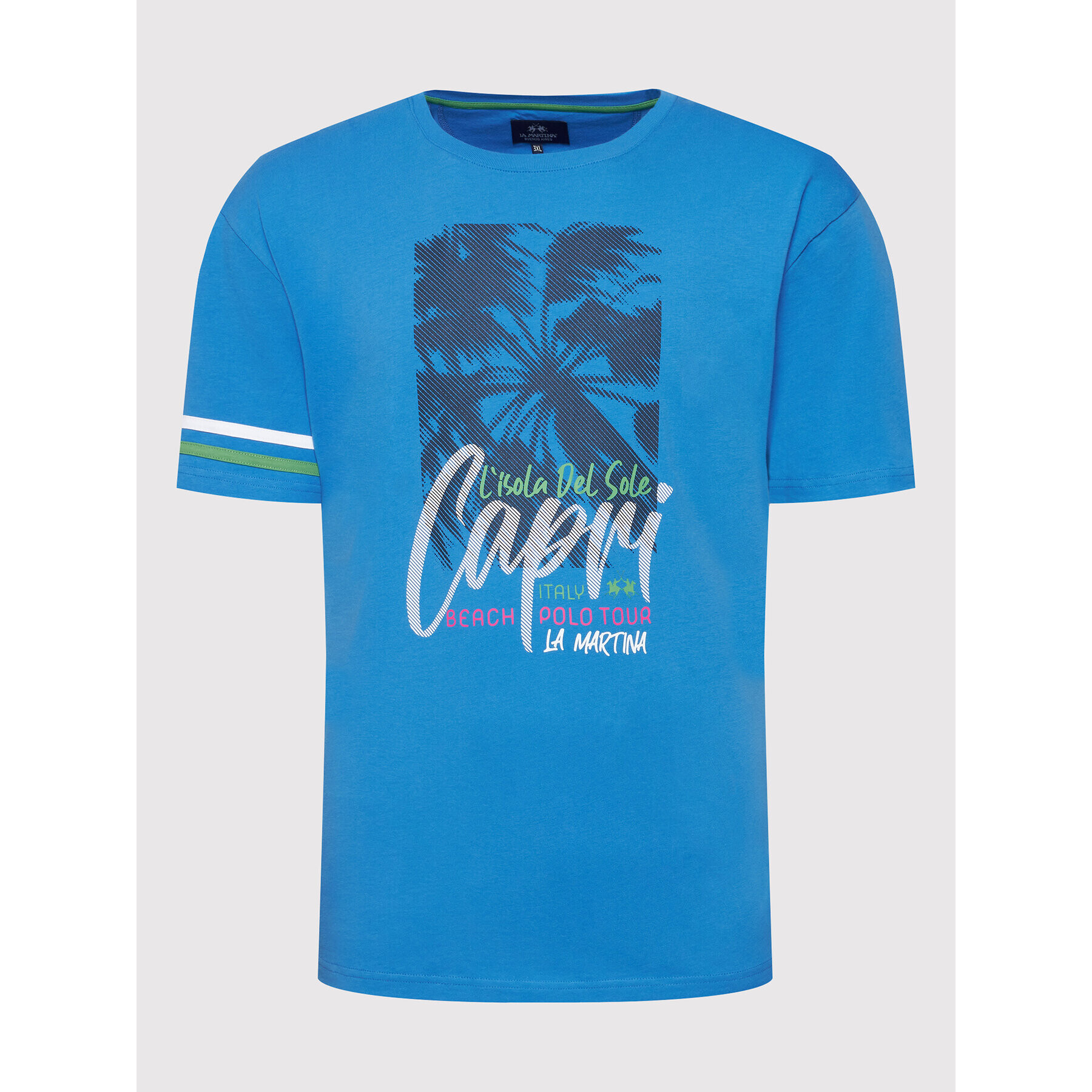 La Martina T-Shirt TMR307 JS206 Modrá Regular Fit - Pepit.cz