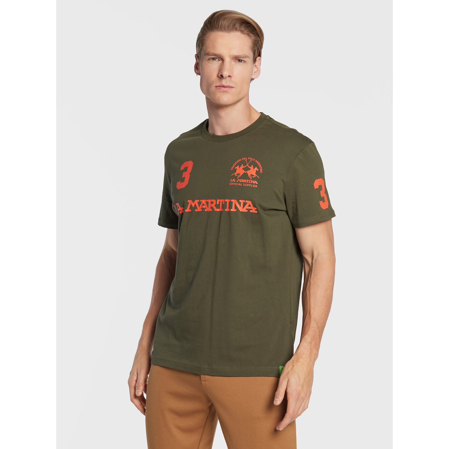 La Martina T-Shirt UMR309 JS206 Zelená Regular Fit - Pepit.cz