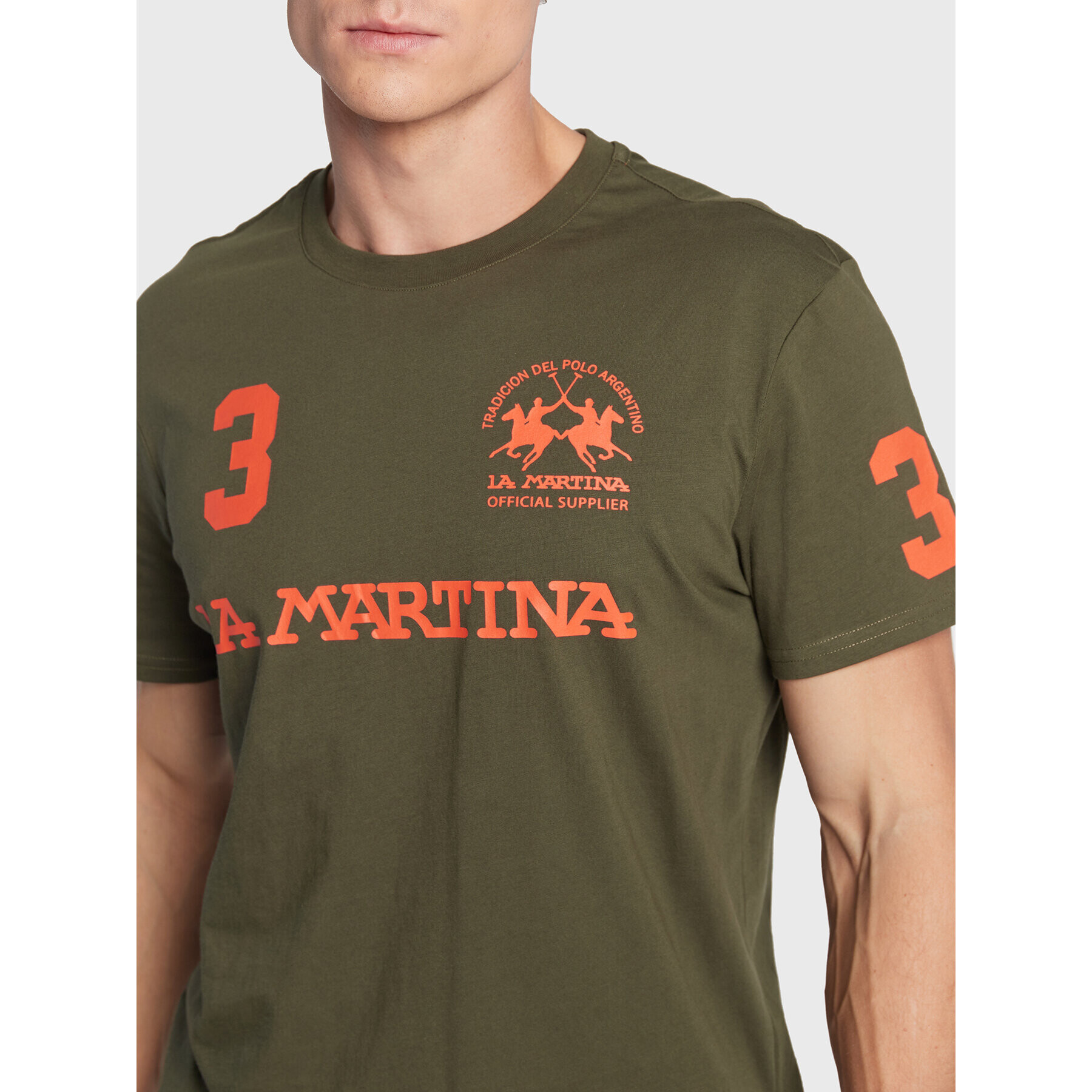 La Martina T-Shirt UMR309 JS206 Zelená Regular Fit - Pepit.cz