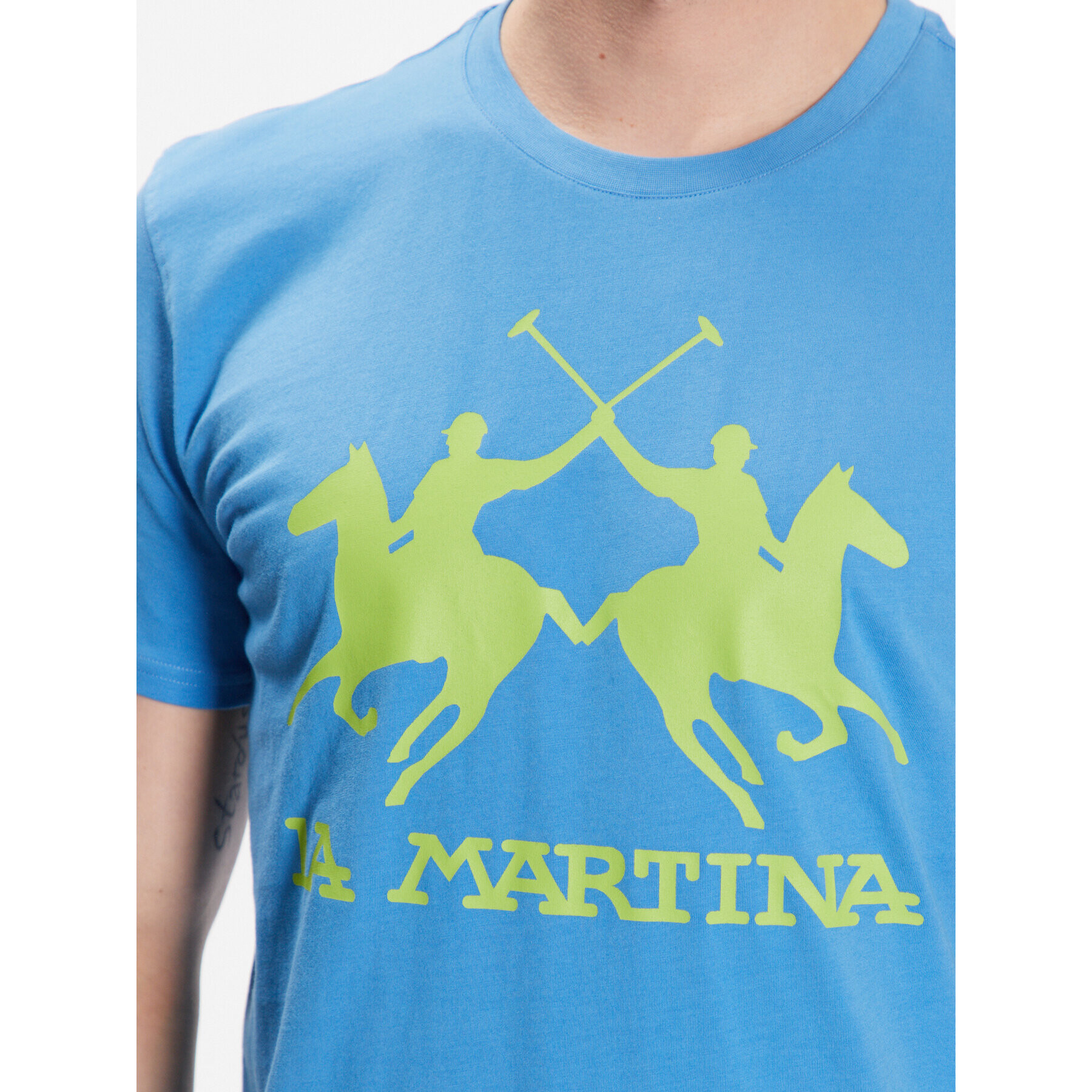 La Martina T-Shirt VMR001 JS206 Modrá Regular Fit - Pepit.cz