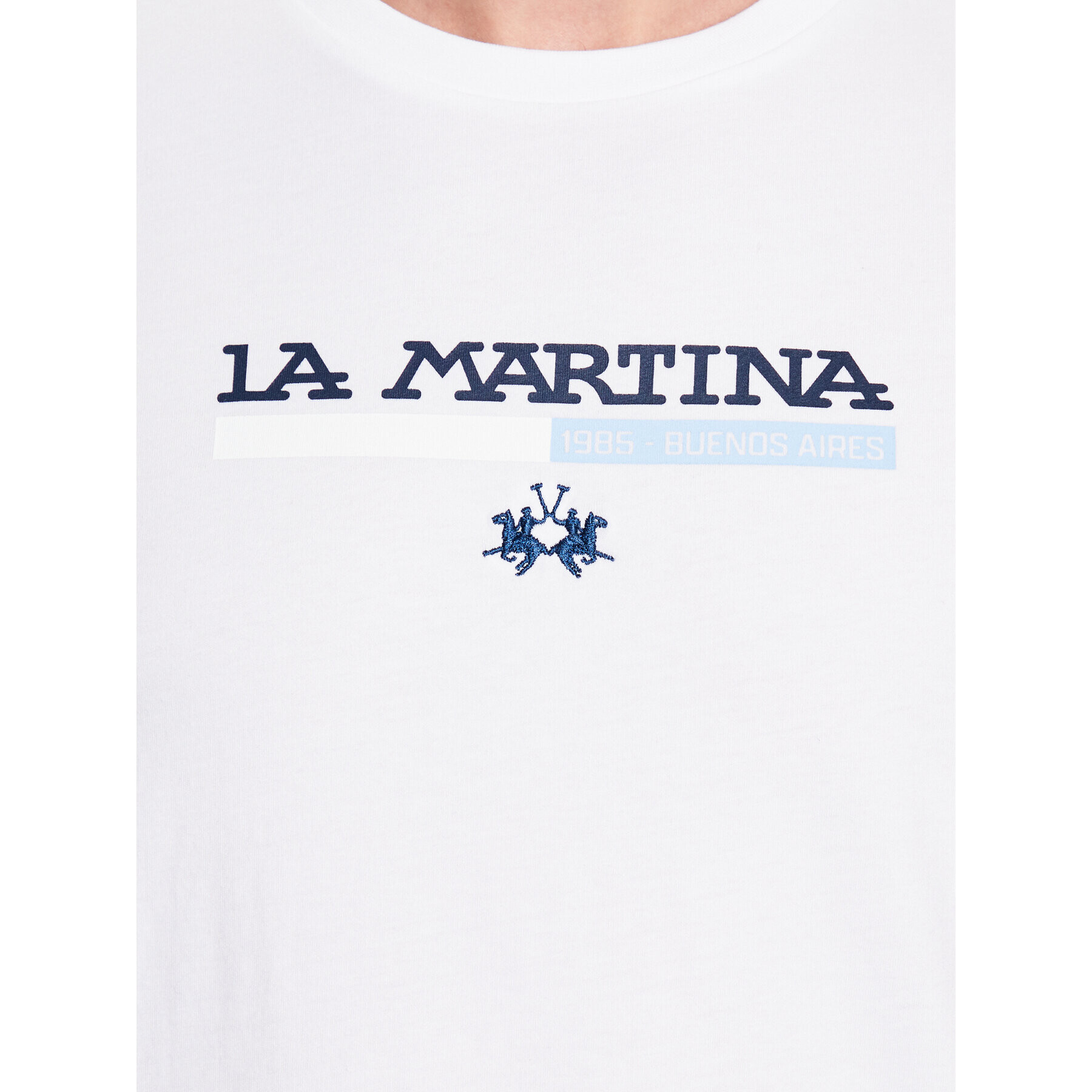 La Martina T-Shirt VMR010 JS206 Bílá Regular Fit - Pepit.cz