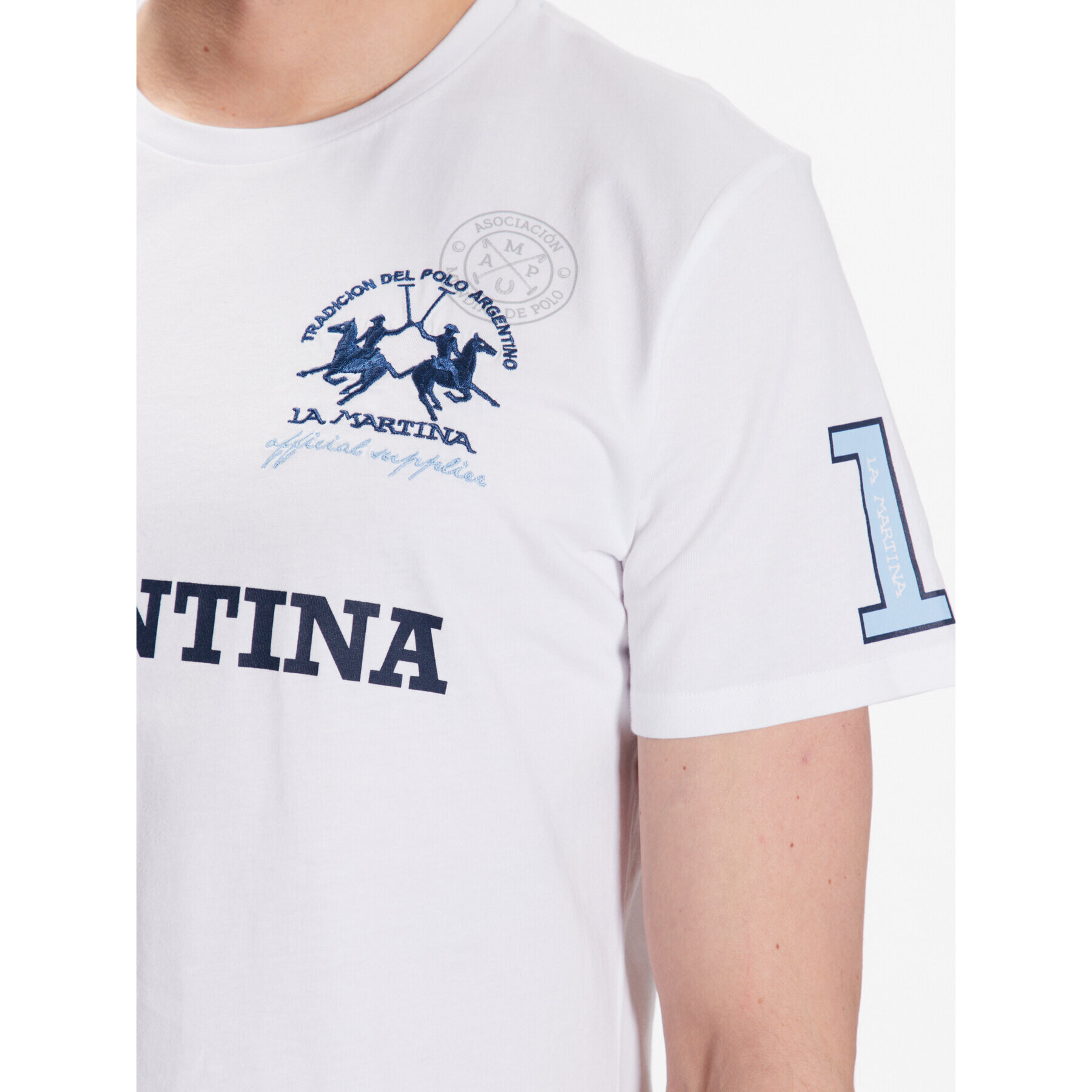 La Martina T-Shirt VMR603 JS206 Bílá Regular Fit - Pepit.cz