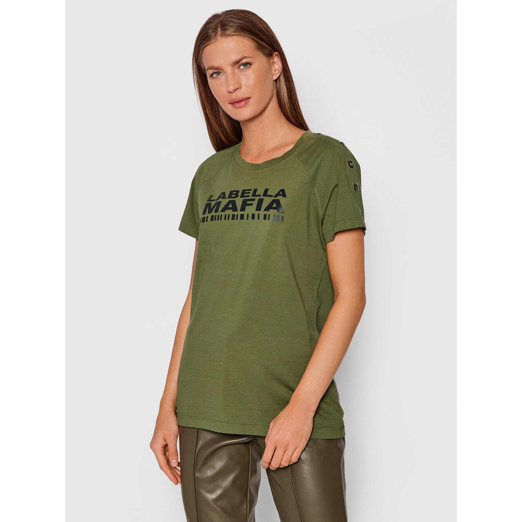 LaBellaMafia T-Shirt 21691 Zelená Regular Fit - Pepit.cz