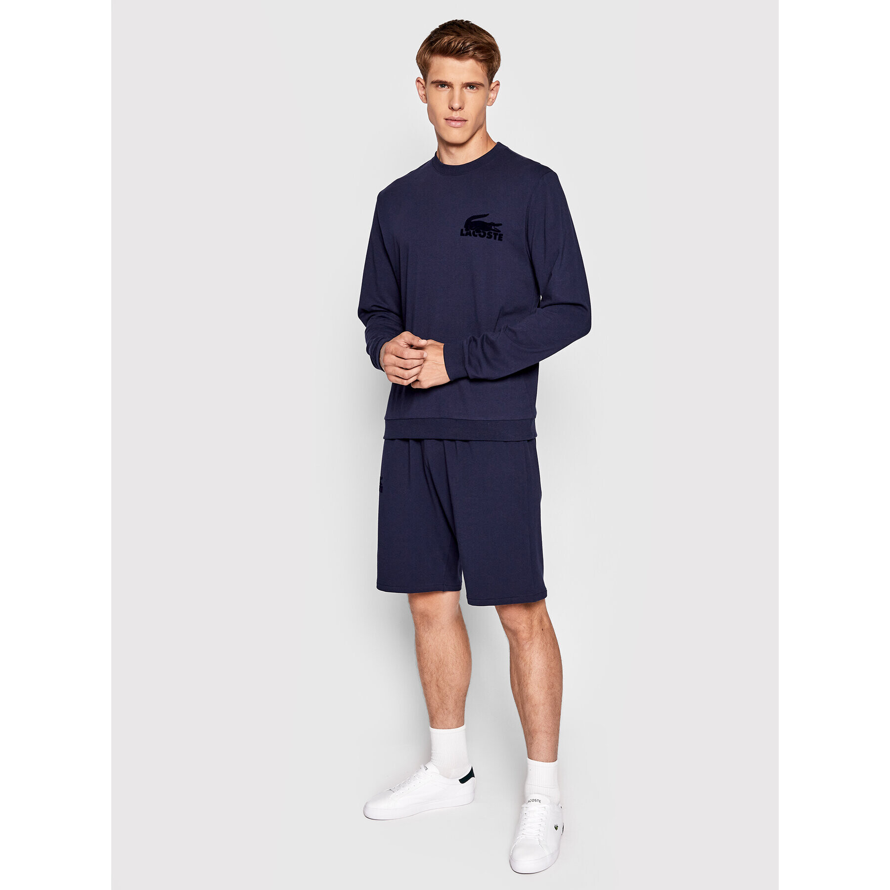 Lacoste Mikina SH7477 Tmavomodrá Regular Fit - Pepit.cz