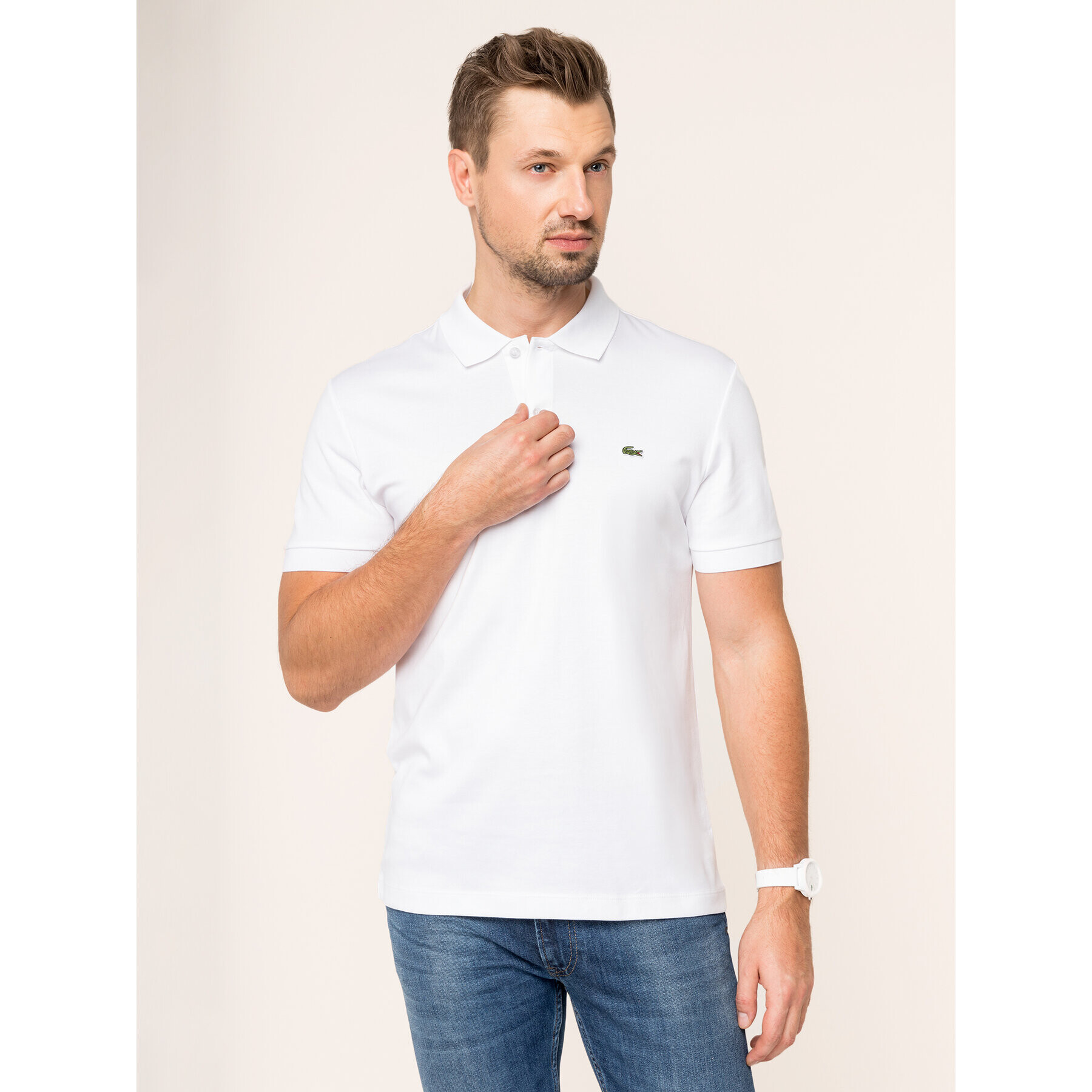 Lacoste Polokošile DH2050 Bílá Regular Fit - Pepit.cz