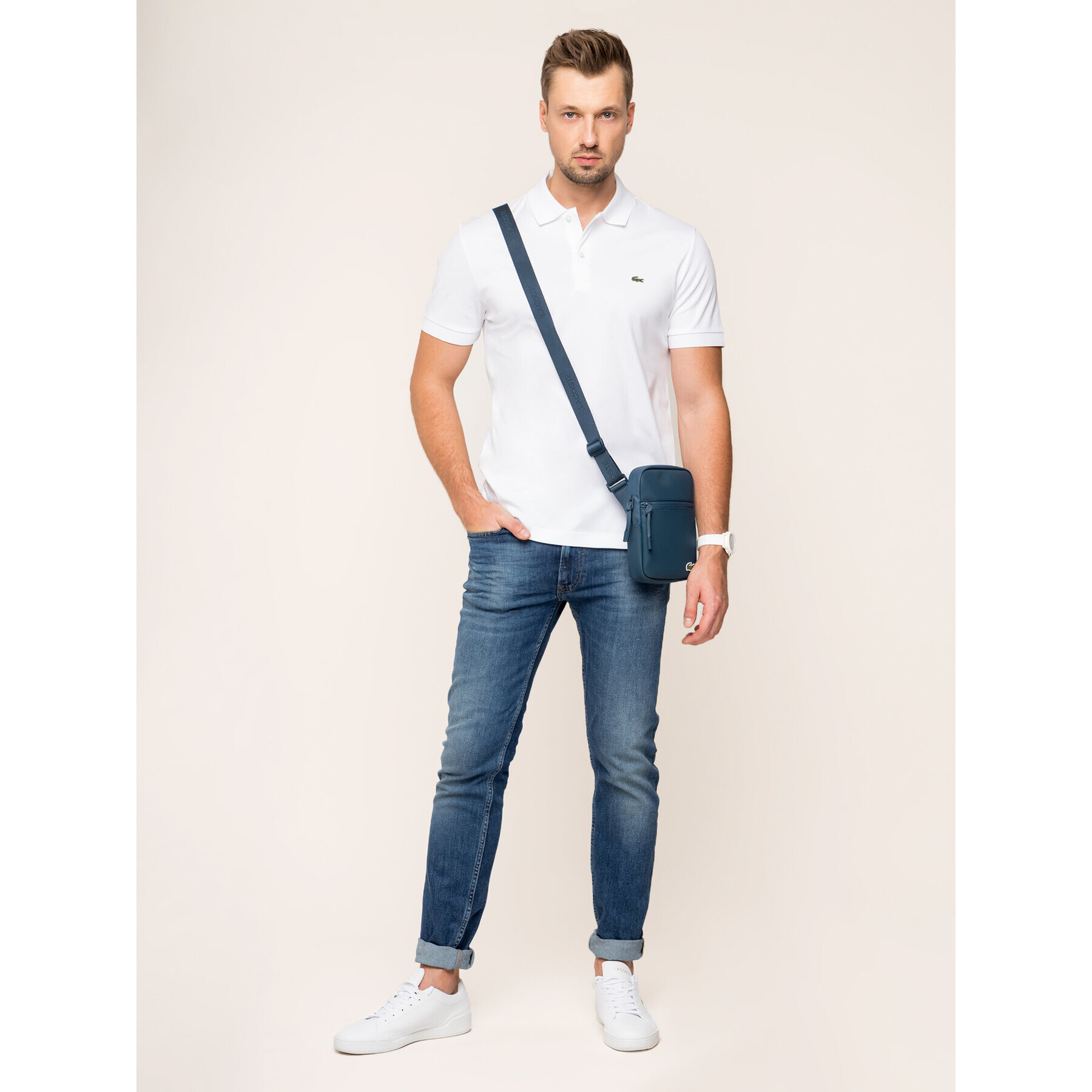 Lacoste Polokošile DH2050 Bílá Regular Fit - Pepit.cz