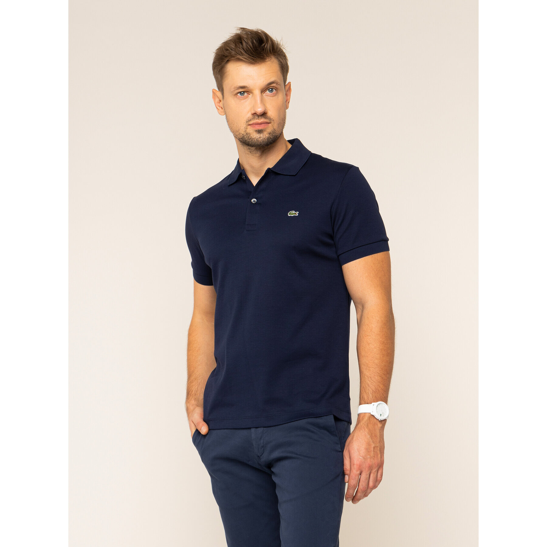 Lacoste Polokošile DH2050 Tmavomodrá Regular Fit - Pepit.cz