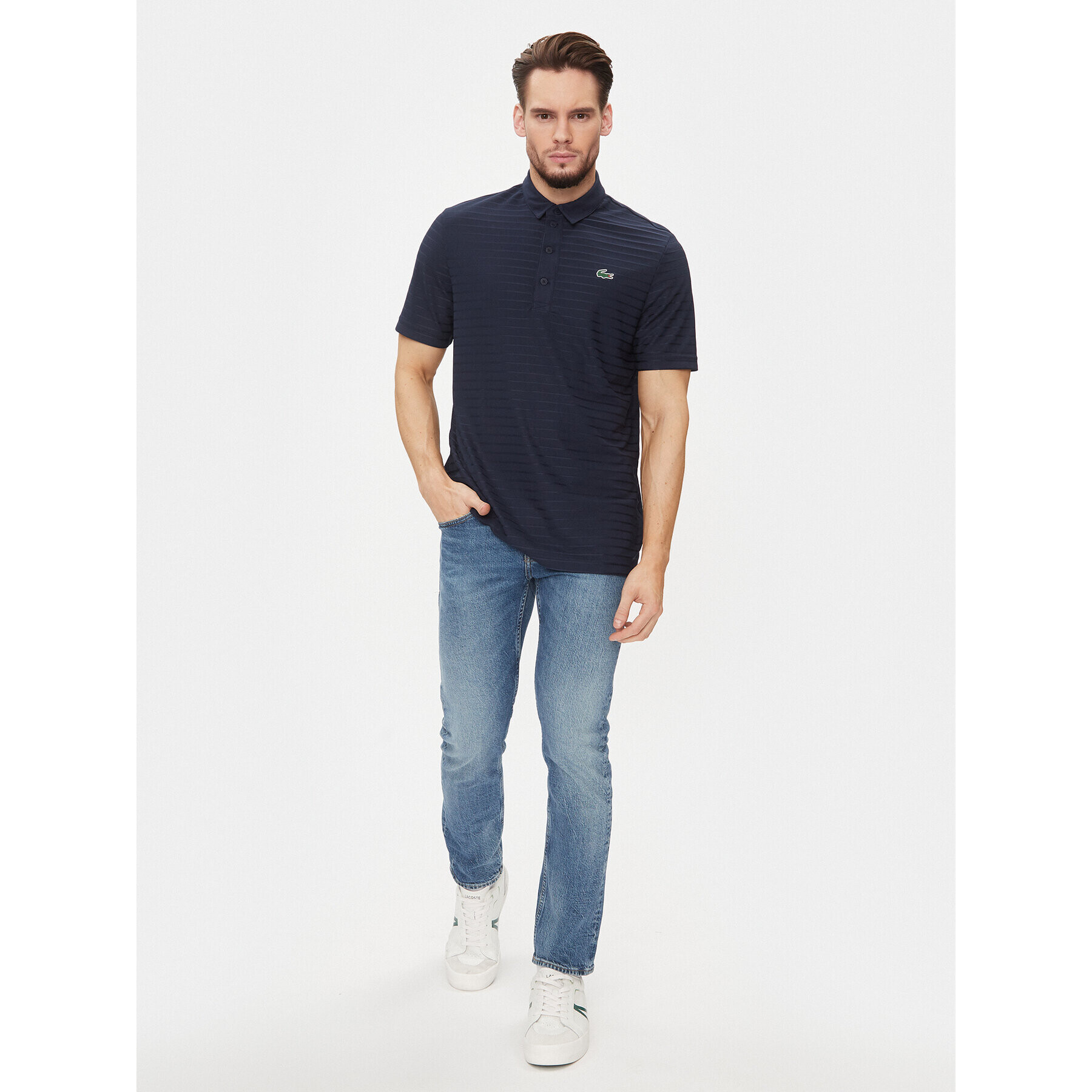 Lacoste Polokošile DH6844 Tmavomodrá Regular Fit - Pepit.cz