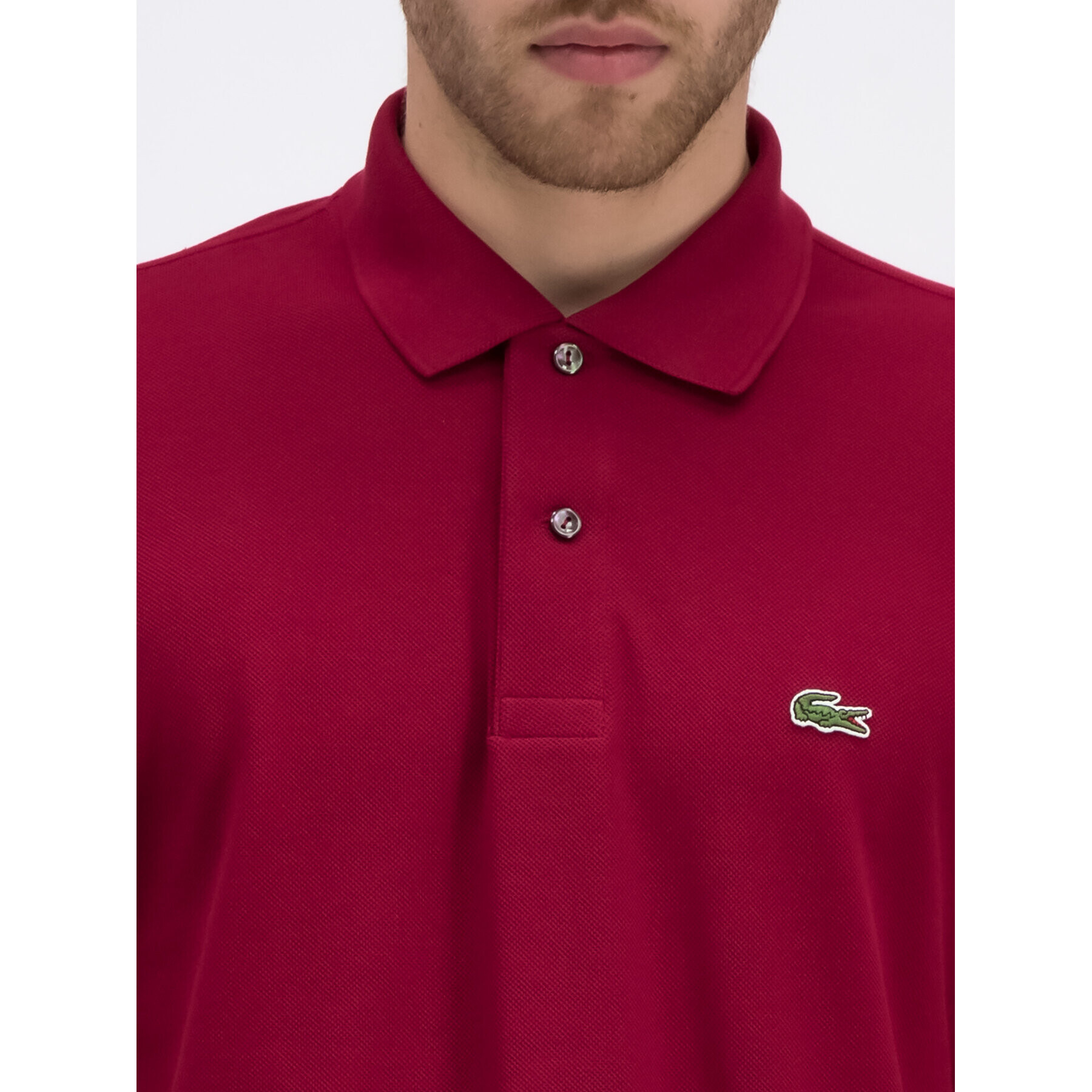 Lacoste Polokošile L1212 Bordó Classic Fit - Pepit.cz