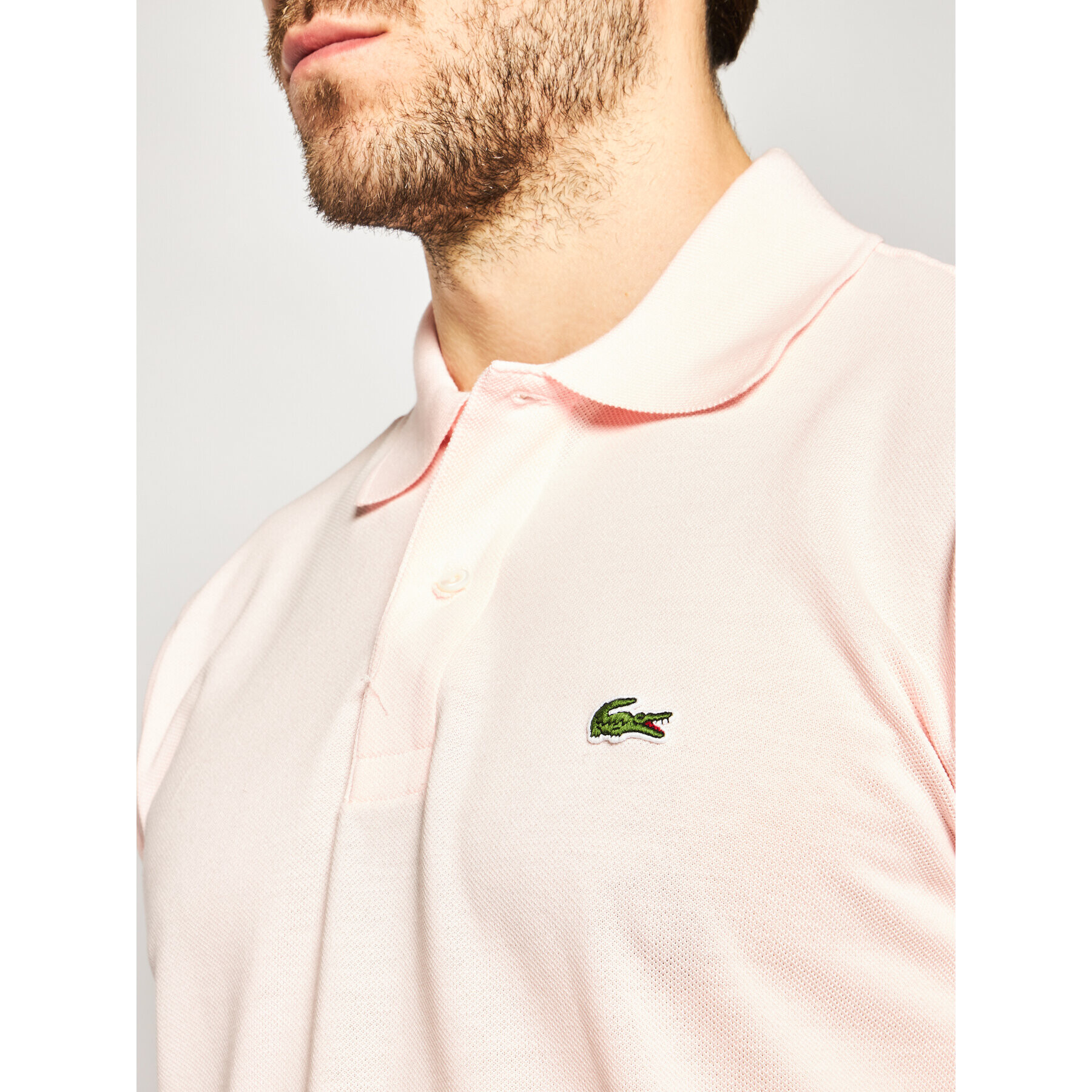 Lacoste Polokošile L1212 Růžová Classic Fit - Pepit.cz