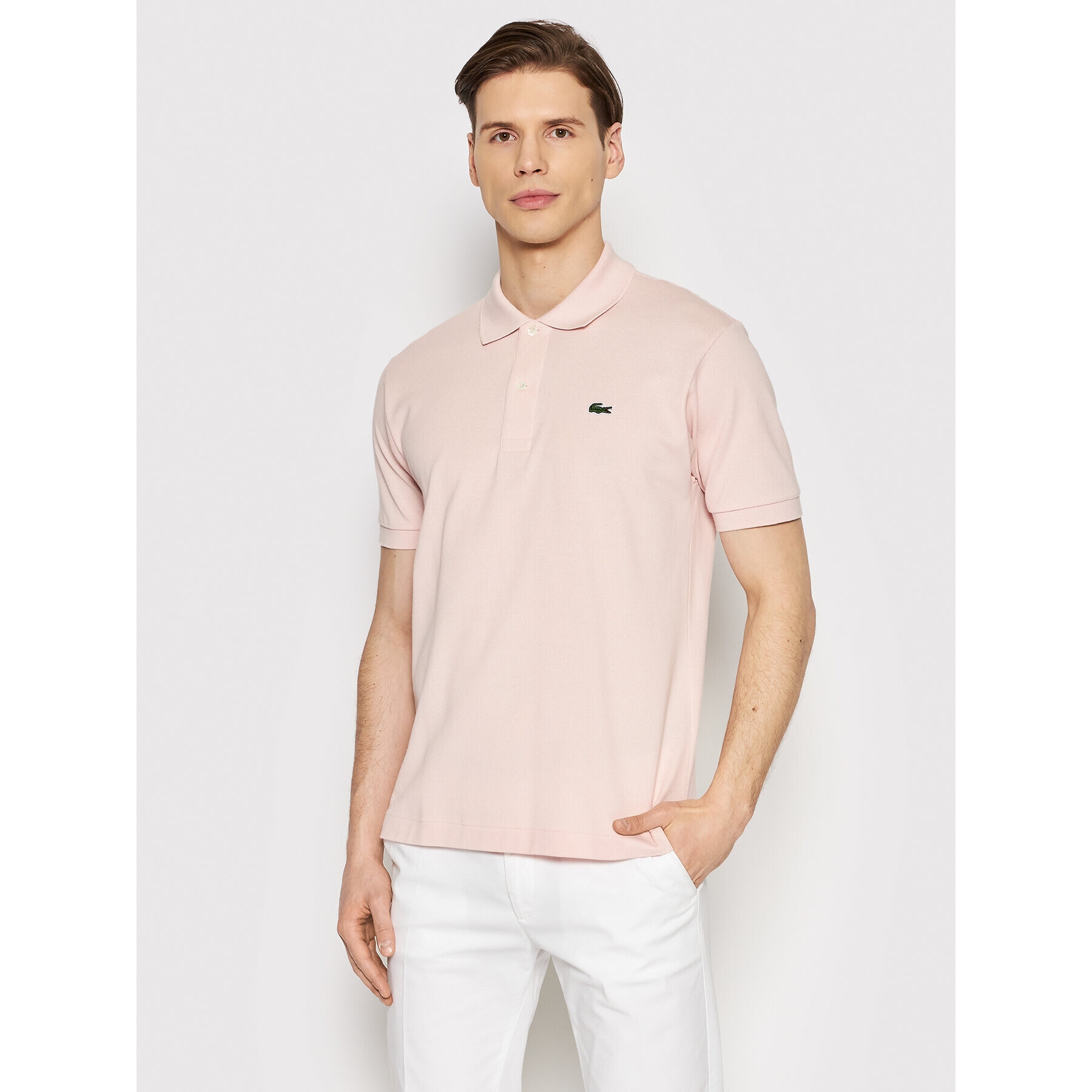 Lacoste Polokošile L1212 Růžová Regular Fit - Pepit.cz