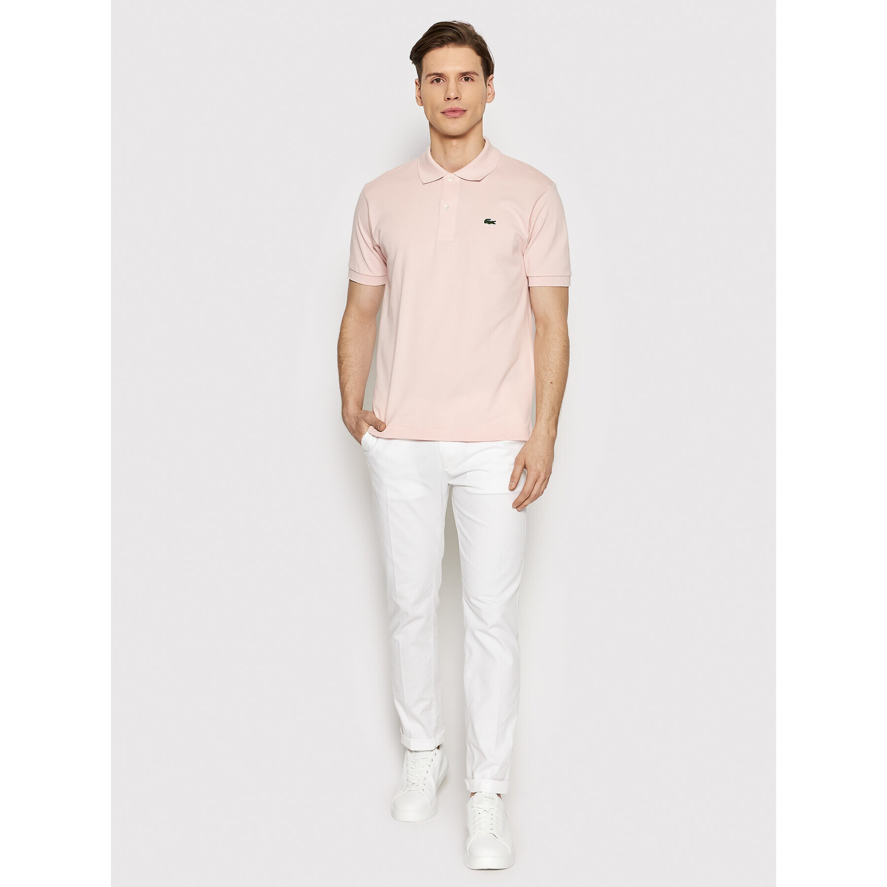 Lacoste Polokošile L1212 Růžová Regular Fit - Pepit.cz